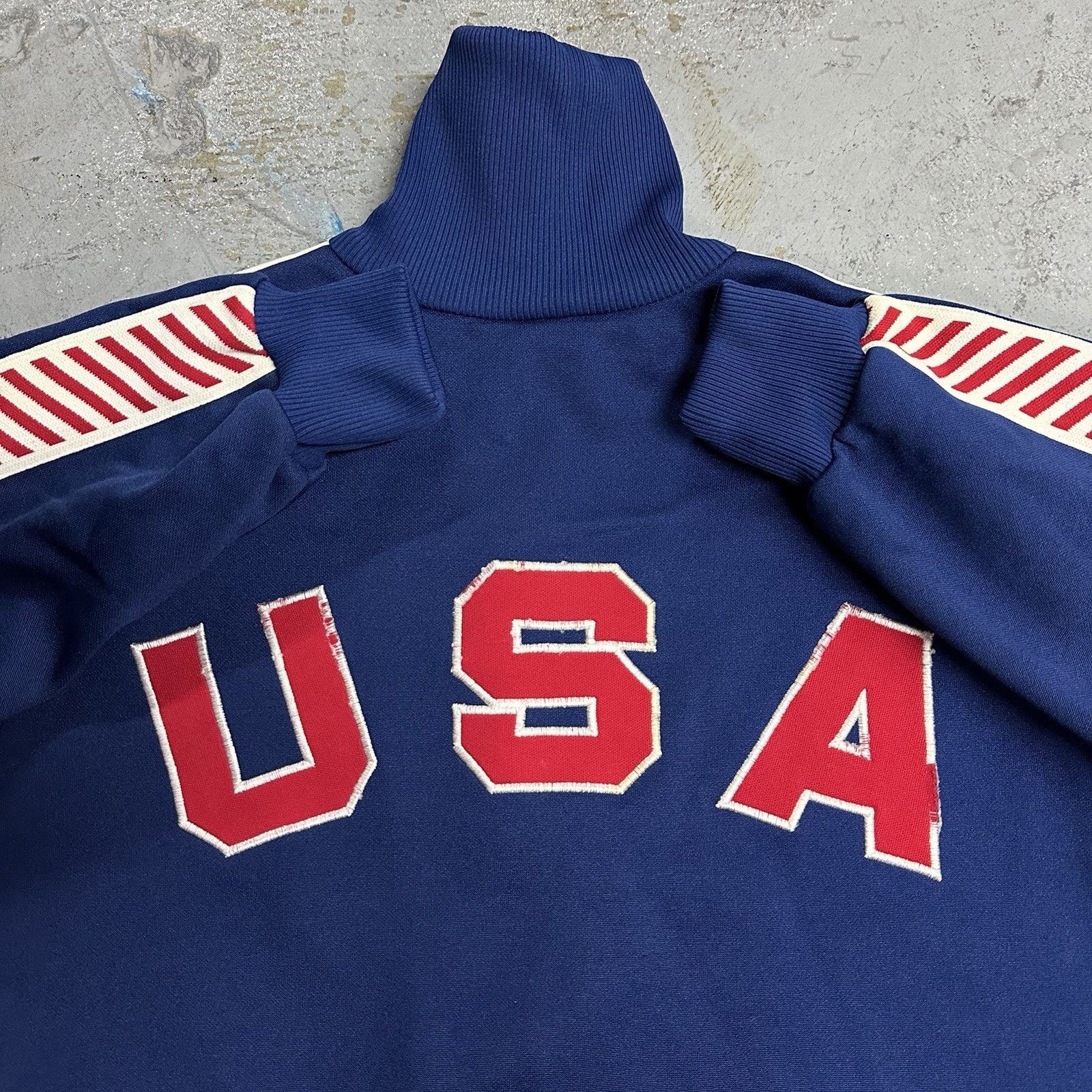 Descente × Vintage Vintage 70s 80s Descente Team USA Volleyball Track Jacket Size US L / EU 52-54 / 3 - 5 Thumbnail