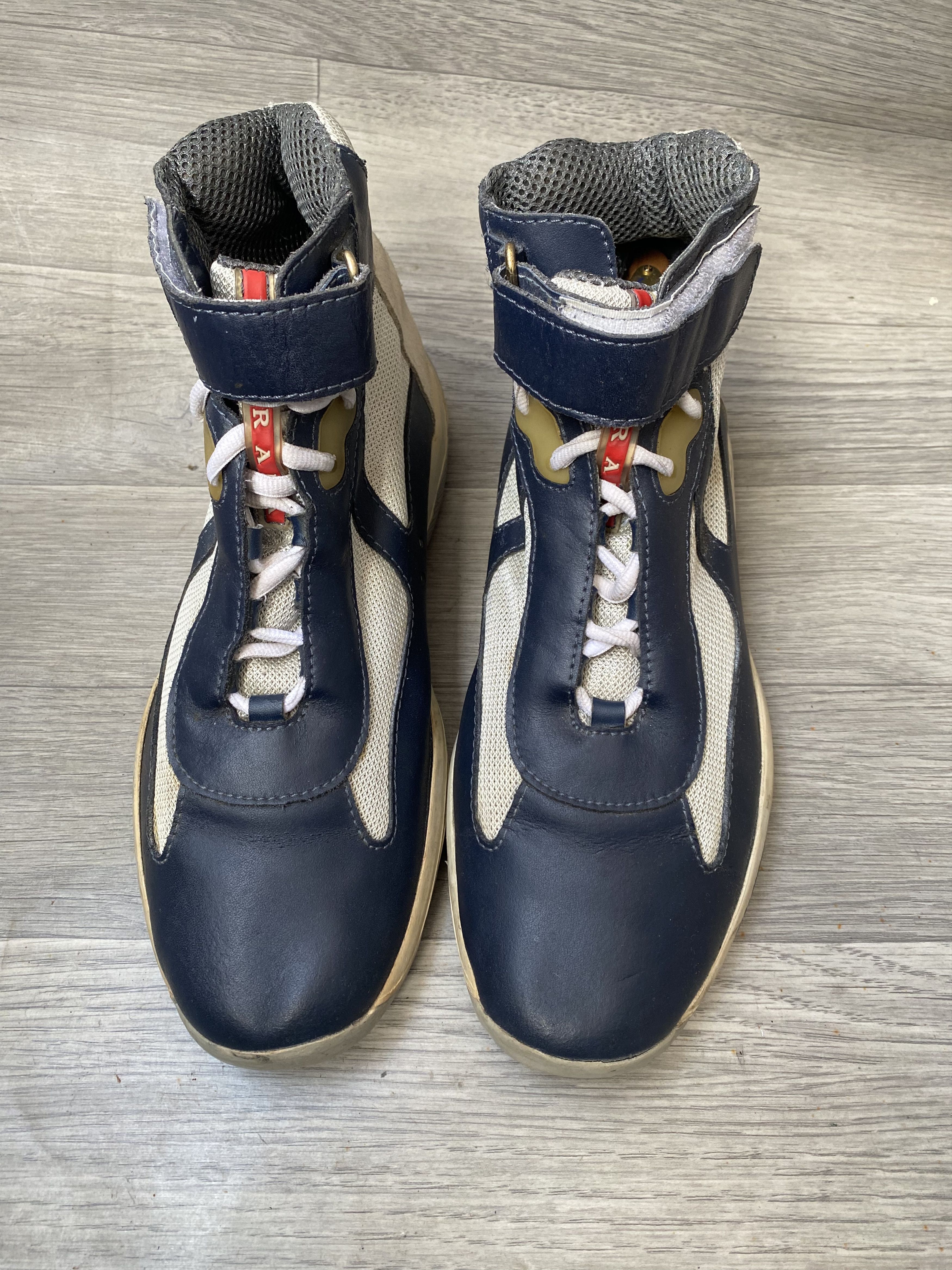 Prada Prada american cup blue hi-top sneakers sz uk 9 Size US 10 / EU 43 - 3 Thumbnail