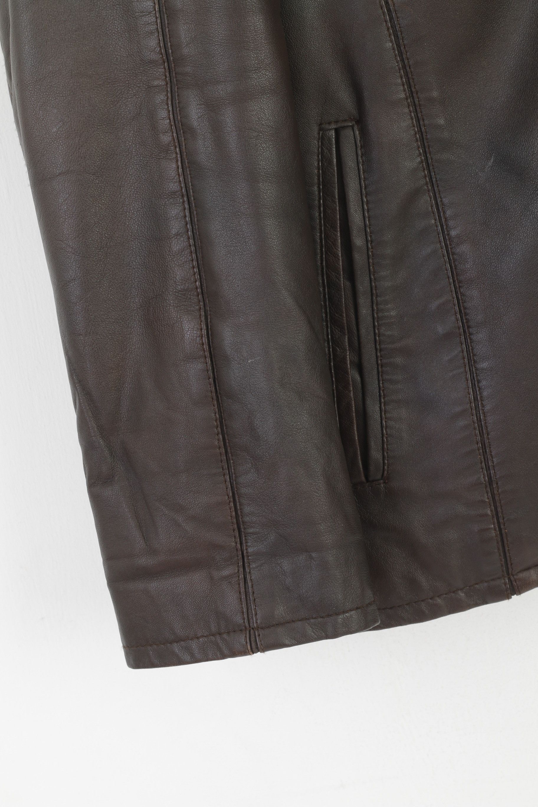 Vintage Montana Norway Men 52 L Jacket Brown Leather Soft 6390 Size US L / EU 52-54 / 3 - 6 Thumbnail