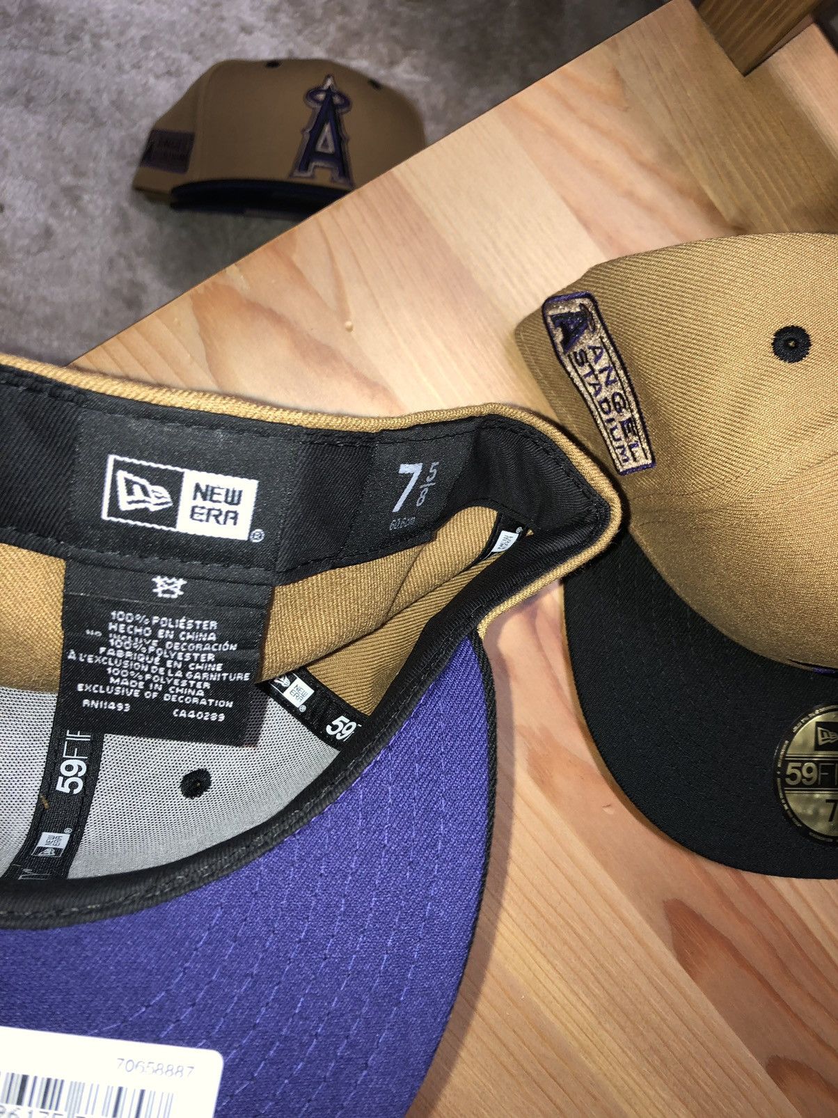 New Era New Era Fitted Anaheim Angels Hat PB&J Tan Black Angels 1/2 Size ONE SIZE - 8 Thumbnail
