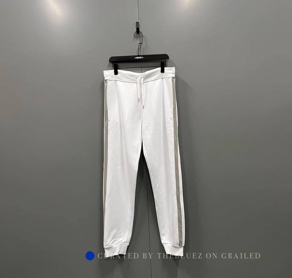 Hermes Stylish White Sweatpants with Side Stripes Size US 34 / EU 50 - 1 Thumbnail