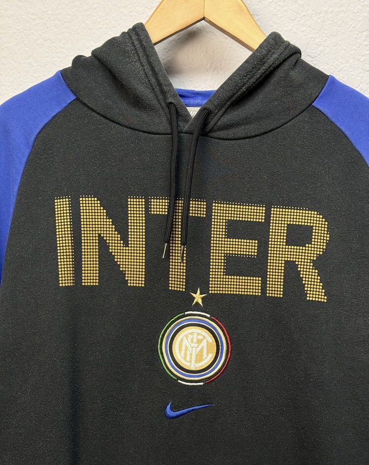 Nike × Vintage Nike Inter Milan Vintage Y2K Hoodie Blockore Style italy Size US L / EU 52-54 / 3 - 3 Thumbnail