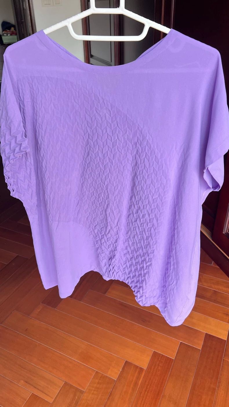 Issey Miyake Issey Miyake Purple small fish-shaped short-sleeved shirt Size XS / US 0-2 / IT 36-38 - 5 Thumbnail