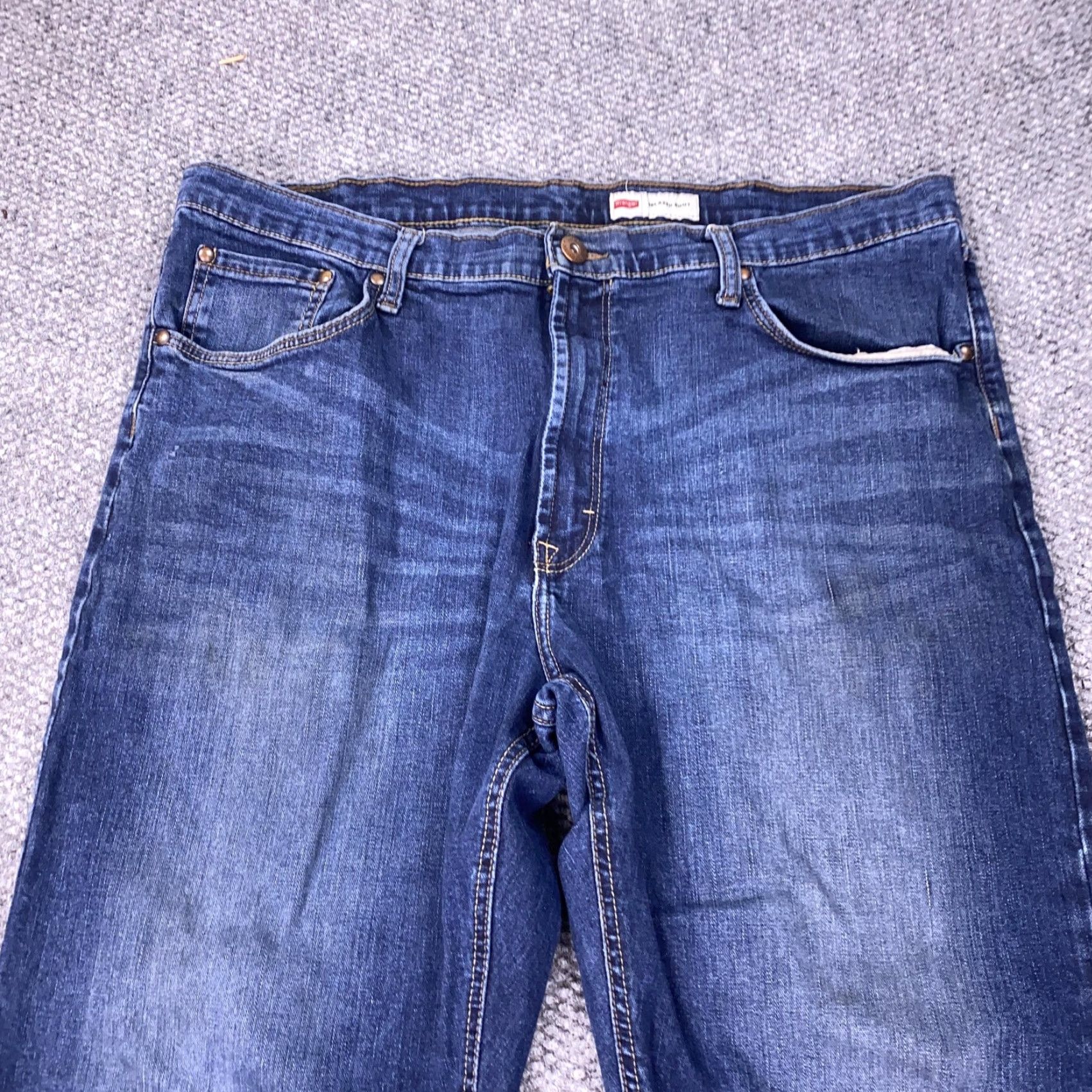 Wrangler Wrangler Jeans Mens 40x30 Blue Relaxed Fit Comfort Stretch Denim Bootcut Size US 40 / EU 56 - 2 Thumbnail