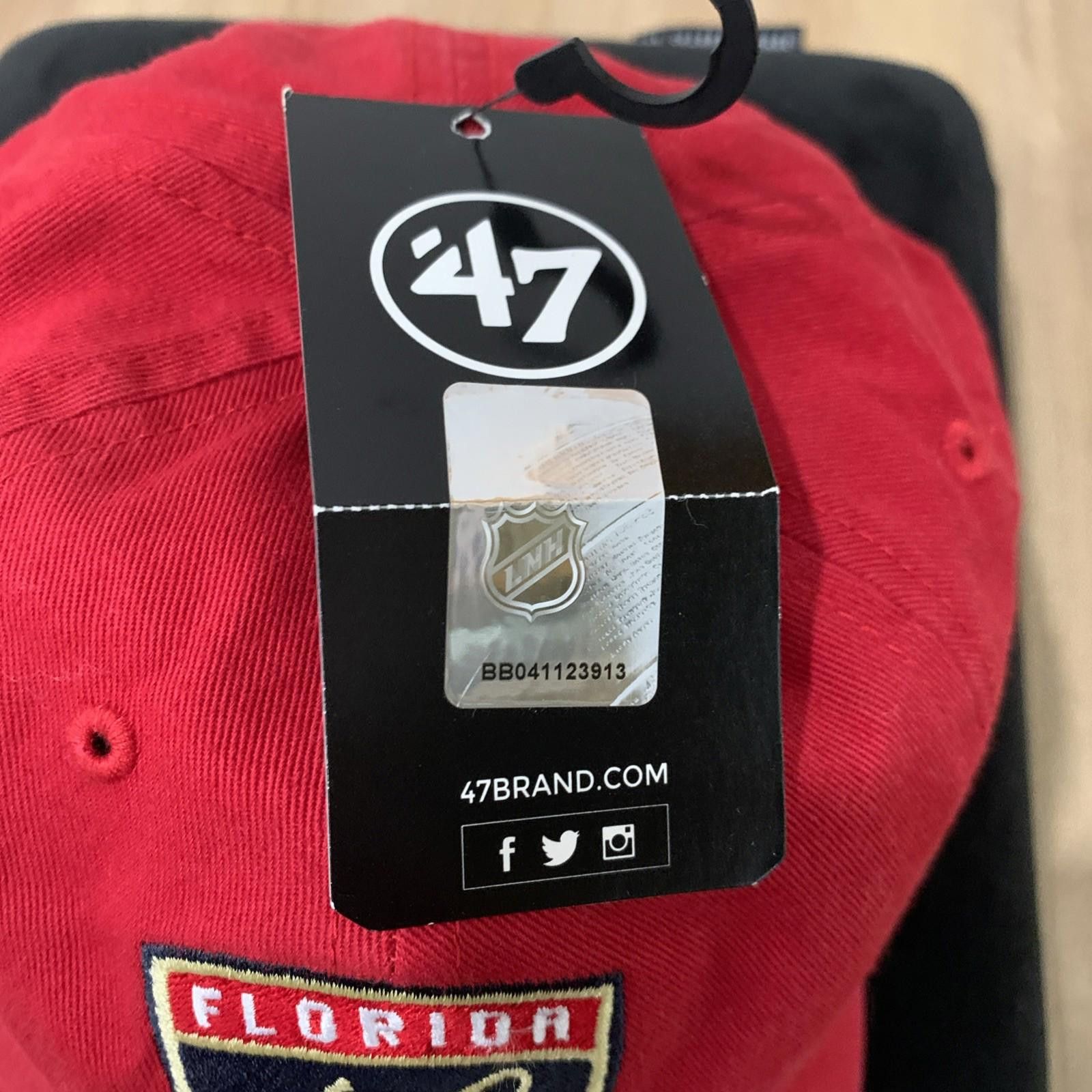 47 New Florida Panthers NHL '47 Clean Up Red Adjustable Hat NWT Size ONE SIZE - 2 Thumbnail