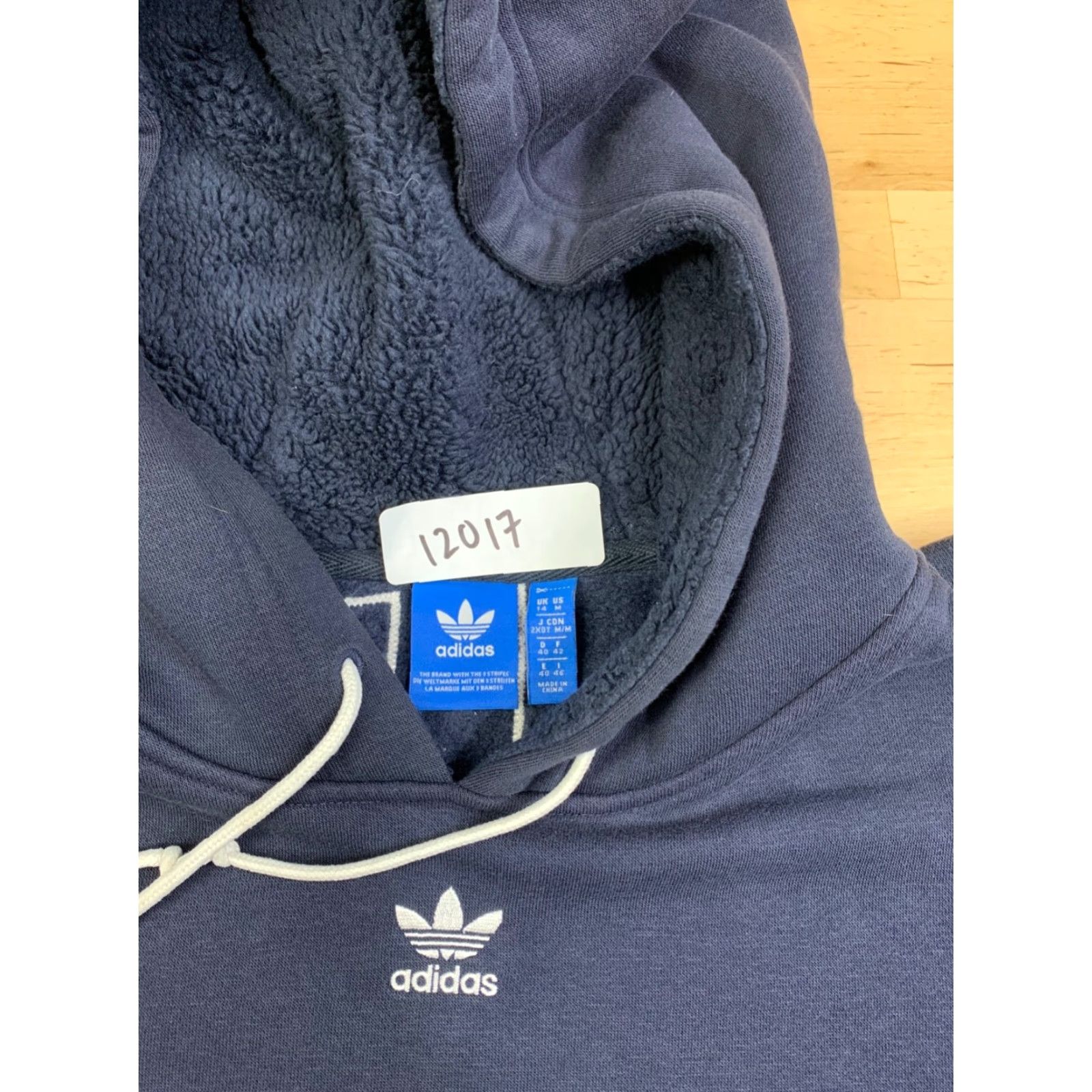 Adidas Adidas Pullover Hoodie Womens M Blue Logo Spellout 12017 Size M / US 6-8 / IT 42-44 - 2 Thumbnail