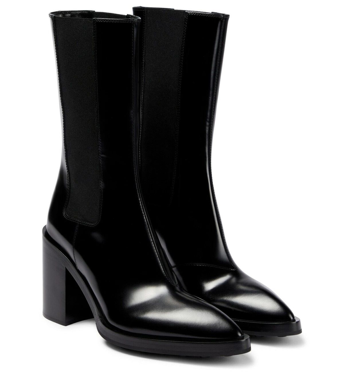 Jil Sander o1y1025 Leather Ankle Boots in Black Size US 8.5 / IT 38.5 - 1 Thumbnail