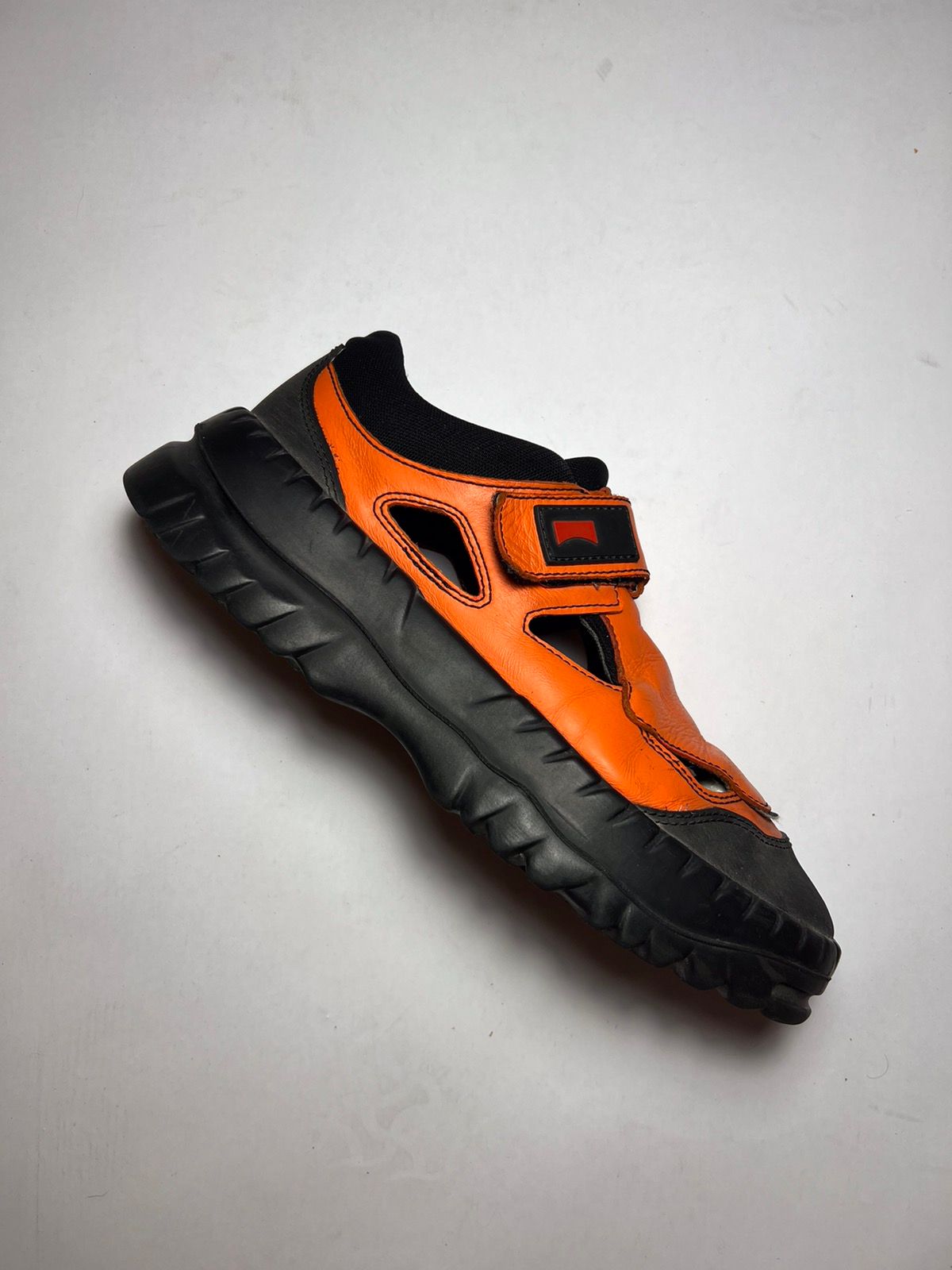 Pre-owned Camper X Kiko Kostadinov Teix Leather Sandal Boots In Orange