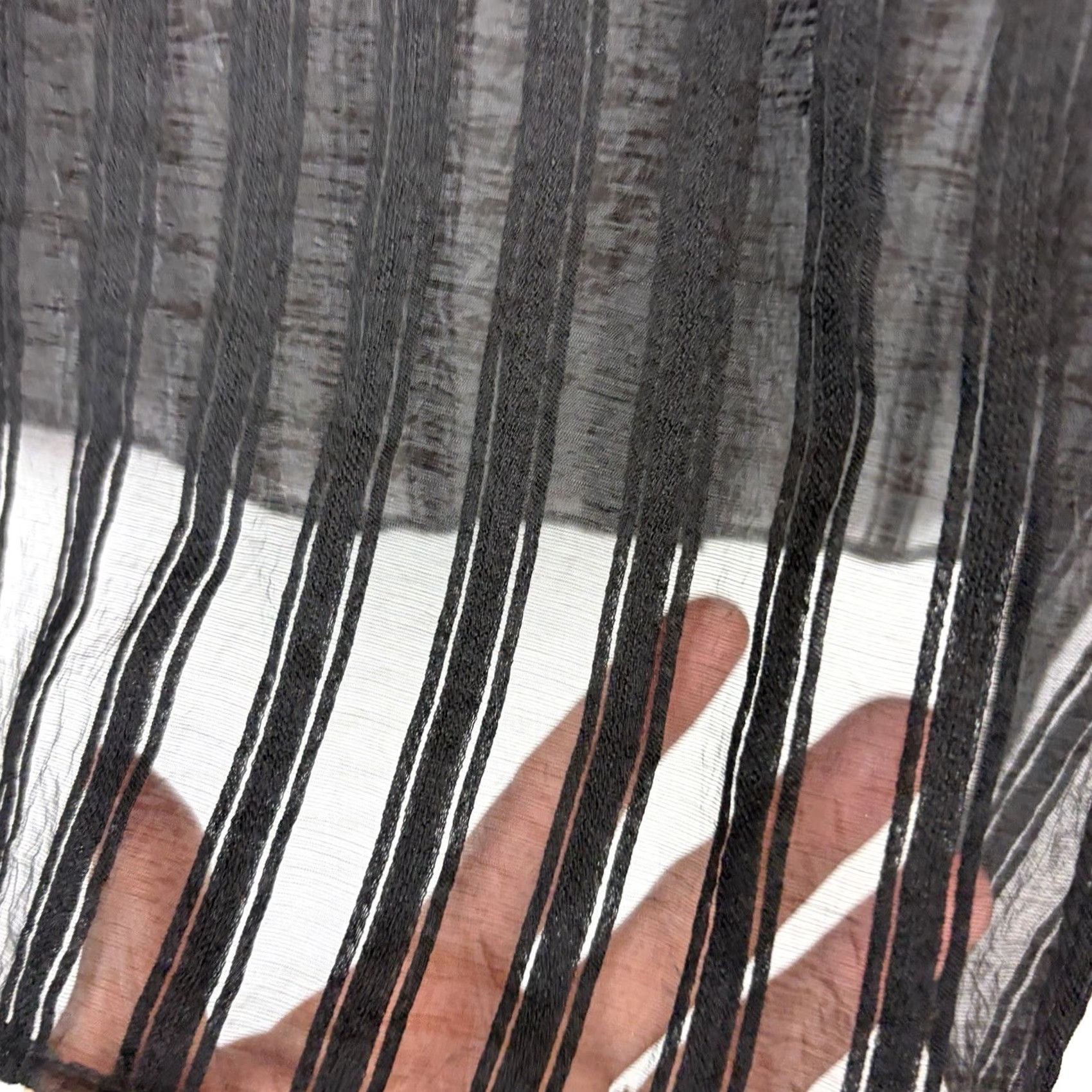 Zara Zara Blouse Shirt Womens Small Black Viscose Sheer Striped Button Collared Blouse Size S / US 4 / IT 40 - 7 Thumbnail