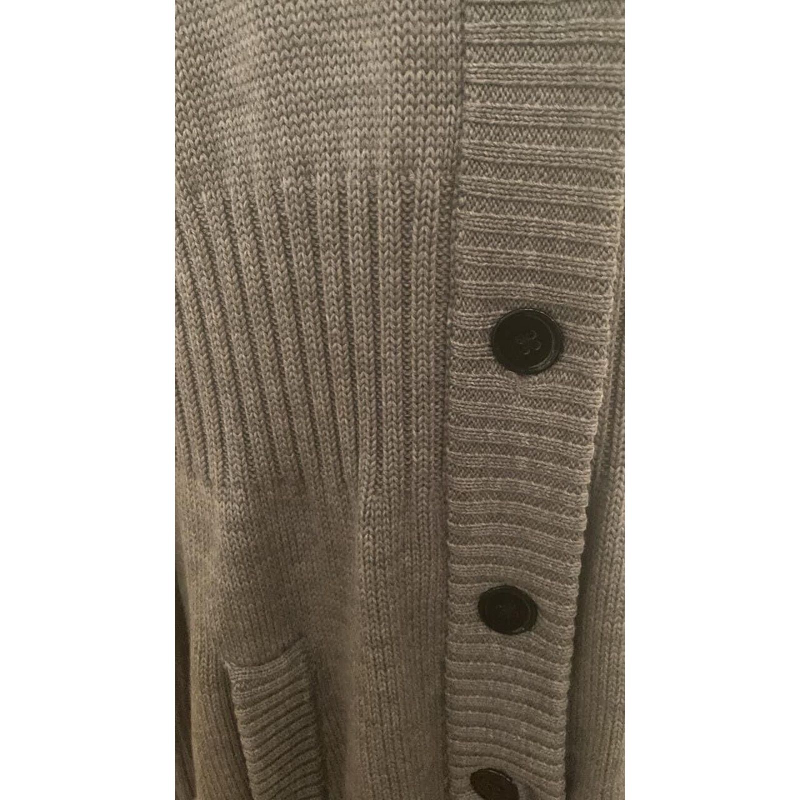 Banana Republic Banana Republic Cardigan Sweater Large Gray 100% Merino Wool Size L / US 10 / IT 46 - 3 Thumbnail