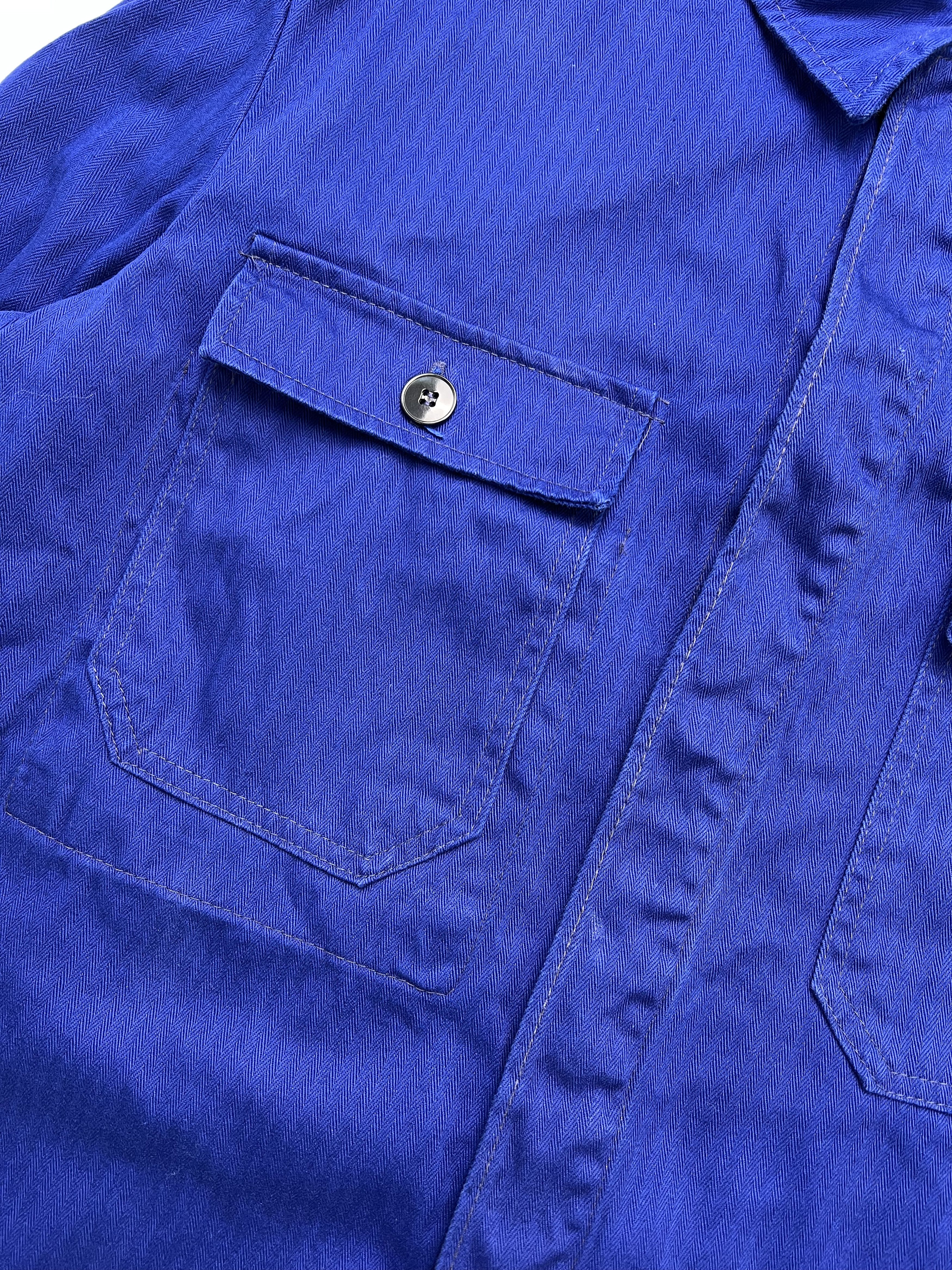 Vintage French Work Short Jacket Vintage Hbt Bleu De Travail Size US M / EU 48-50 / 2 - 4 Thumbnail