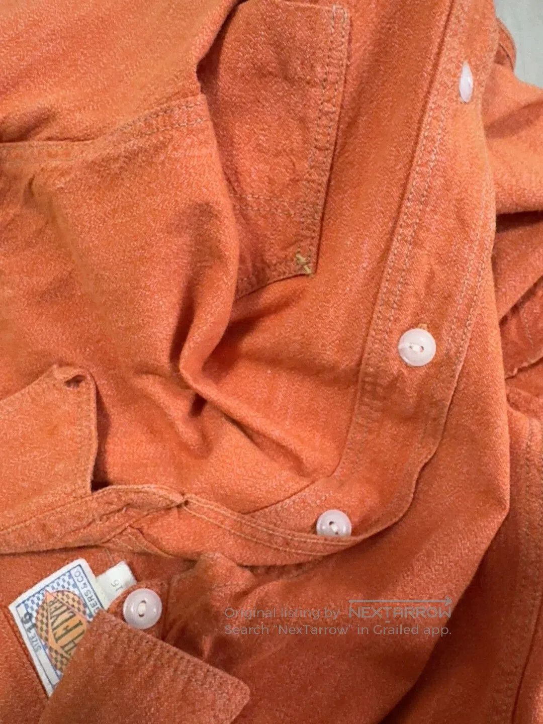 Freewheelers Orange Pepper Salt Fabric Shirt. Size US XL / EU 56 / 4 - 6 Thumbnail