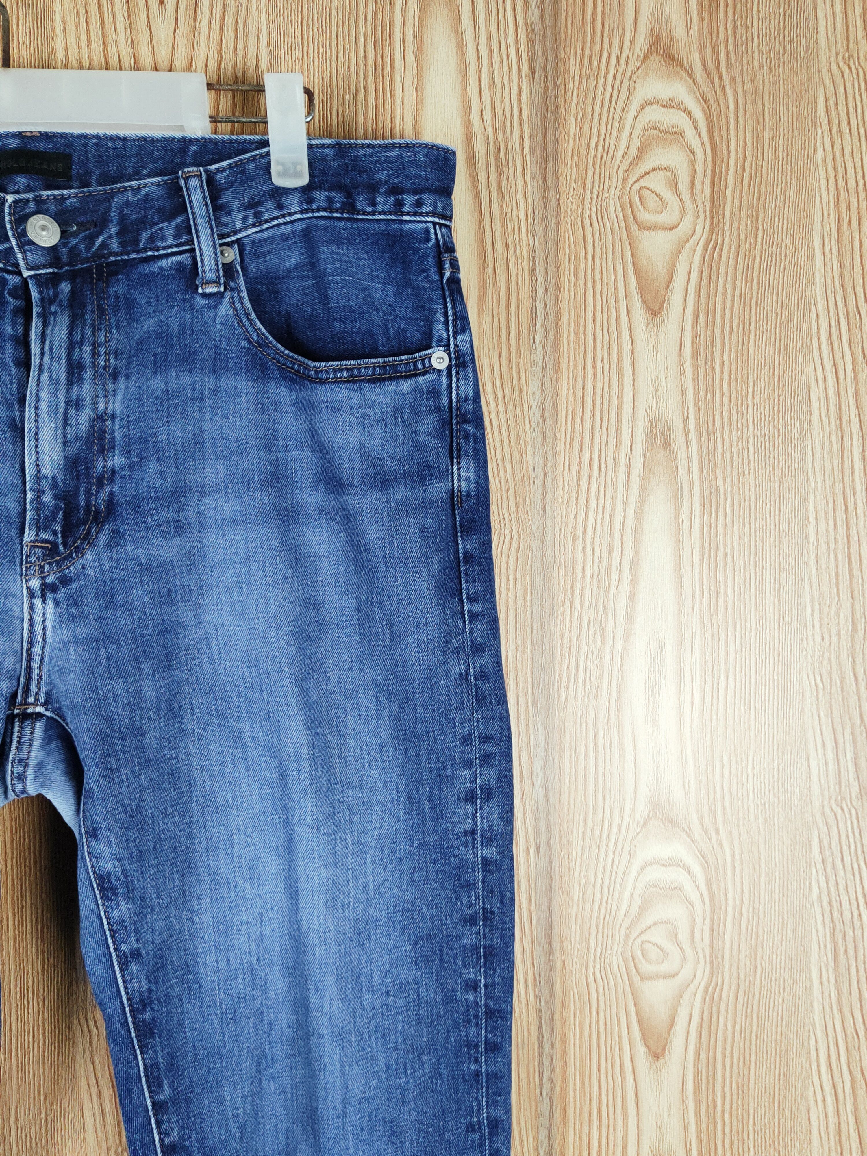 Japanese Brand Uniqlo Blue Distressed Ripped Jeans #S2724 Size US 35 - 5 Thumbnail
