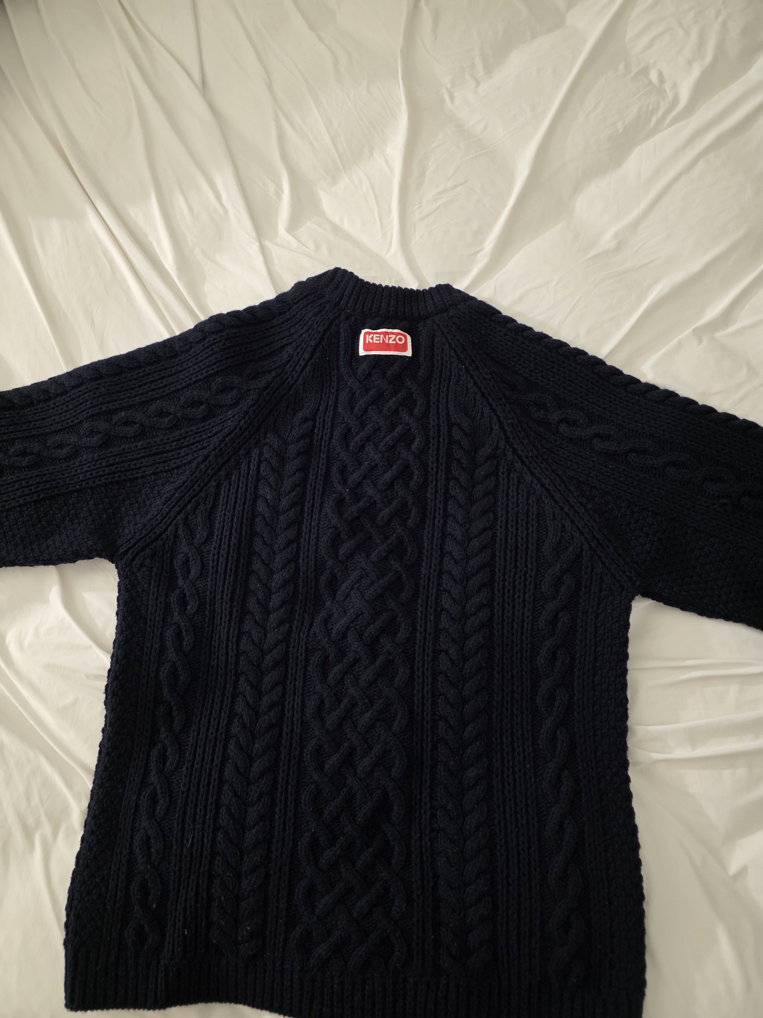 Kenzo Kenzo Navy Kenzo Paris Cable Sweater Size L Size US L / EU 52-54 / 3 - 4 Thumbnail