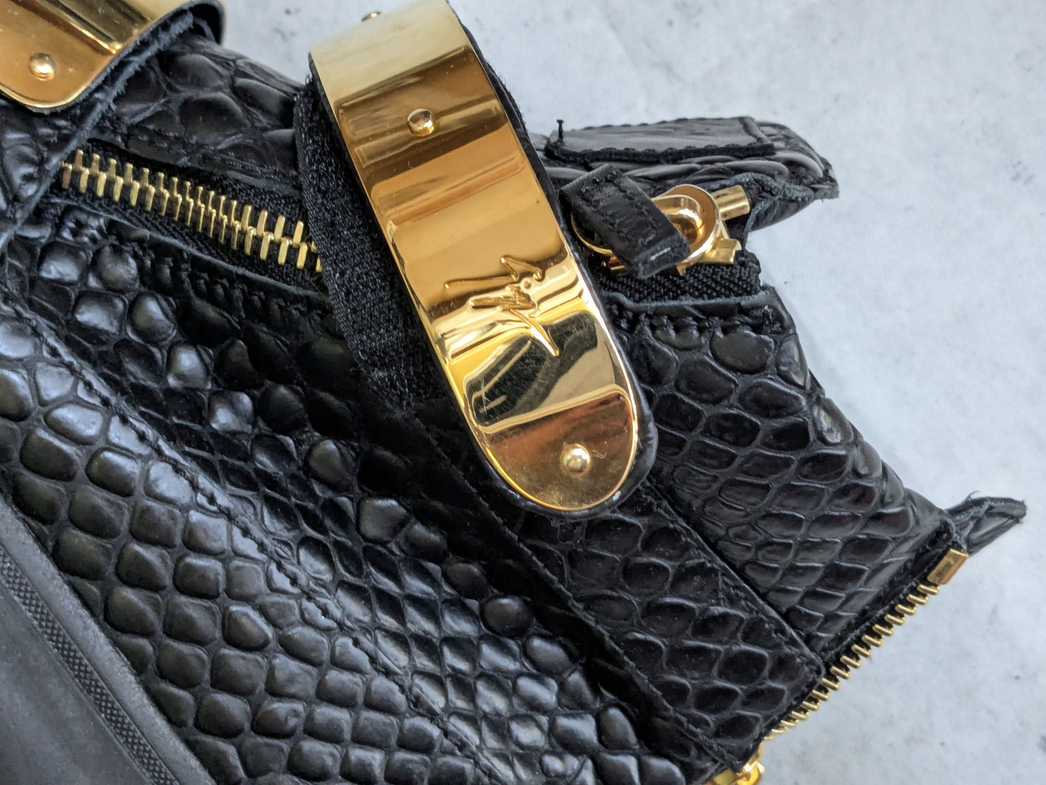 Giuseppe Zanotti Giuseppe Zanotti Sneakers Black Gold 11 44 High Tops Size US 11 / EU 44 - 12 Thumbnail