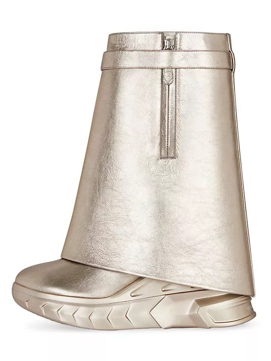 o1w1db10325 Shark Lock Biker Boots in Dusty Gold
