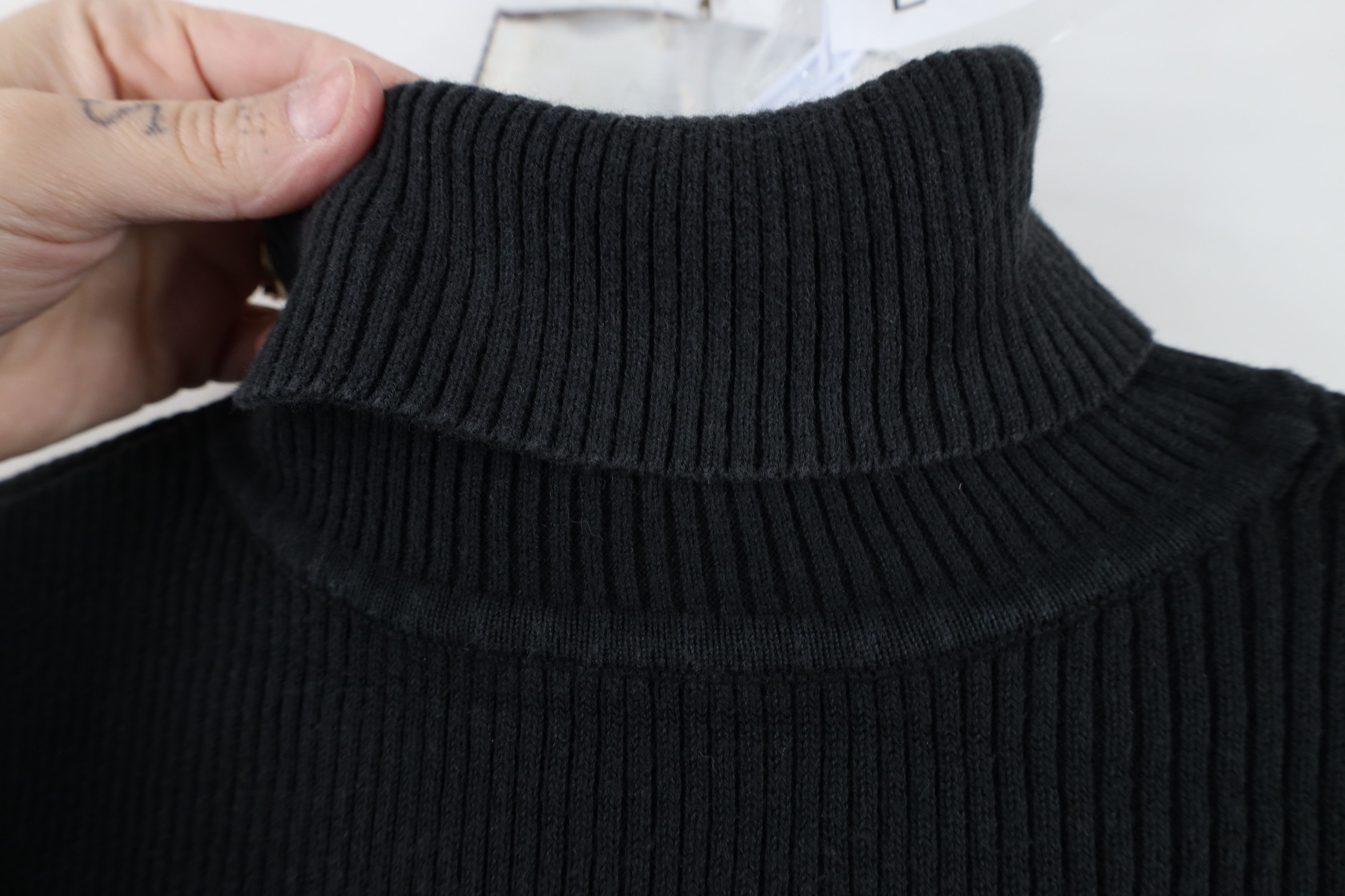 Gap × Vintage Vintage 90s Gap Blank Stretch Ribbed Knit Turtleneck Sweater Size M / US 6-8 / IT 42-44 - 6 Thumbnail