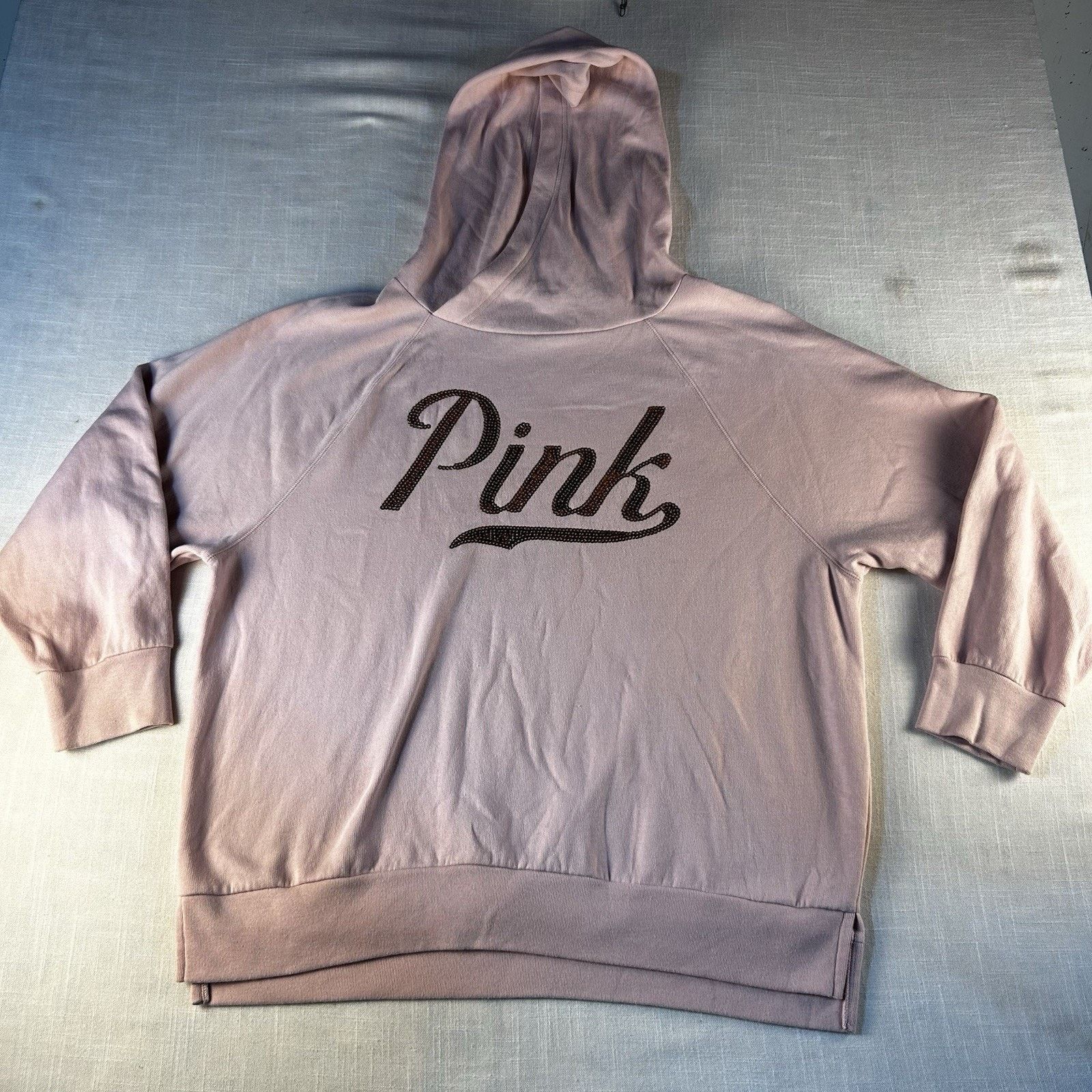 Victoria's Secret Victoria's Secret PINK Women Hoodie Sequins Bling Sz L Size L / US 10 / IT 46 - 1 Thumbnail