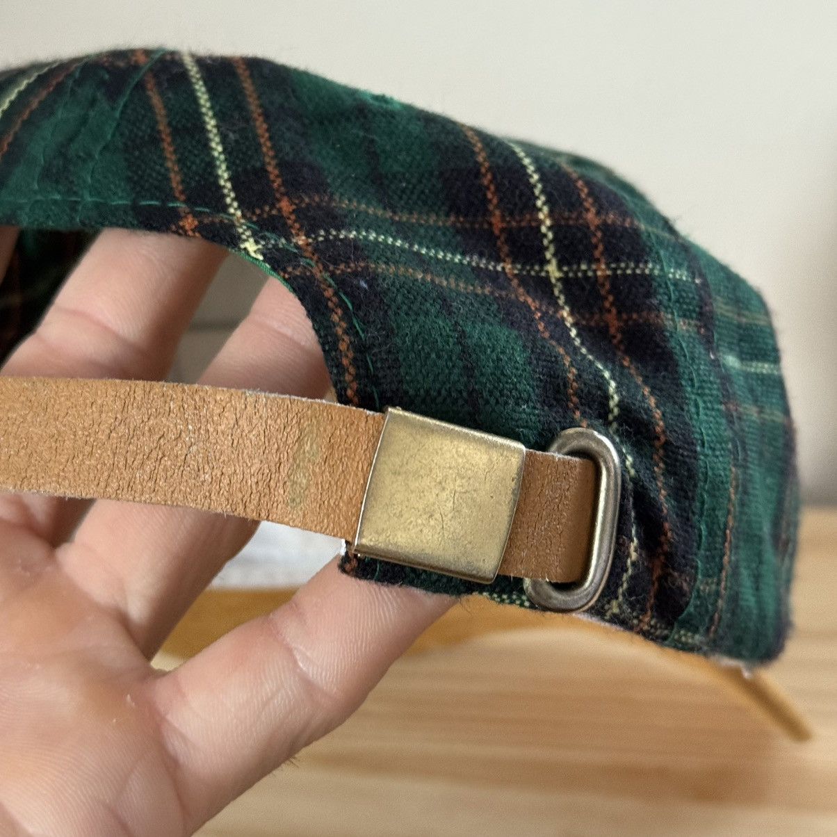 Vintage Miami Plaid Strapback Green Vintage Style Suede Brim Adult Size ONE SIZE - 8 Thumbnail