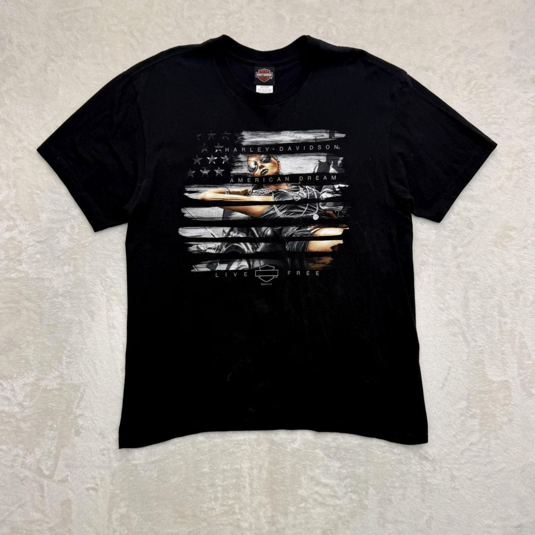 Harley Davidson Harley-Davidson American Dream Babe Shirt Mens XL Black War Horse Ocala Graphic T-Shirt Short Sleeve Crew Neck Logo 90s? Size US XL / EU 56 / 4 - 2 Thumbnail