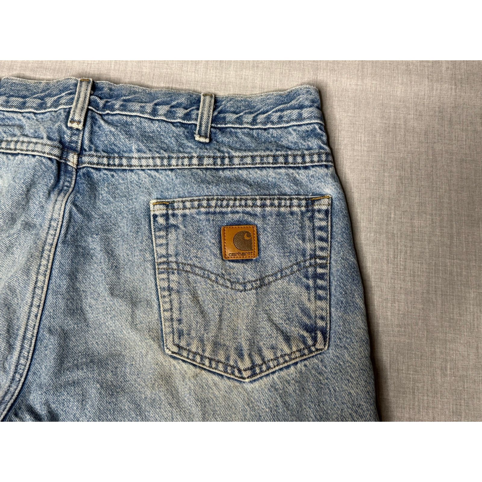 Carhartt Carhartt Flannel Lined Heavyweight Carpenter Jeans 35x30 Size US 35 - 4 Thumbnail