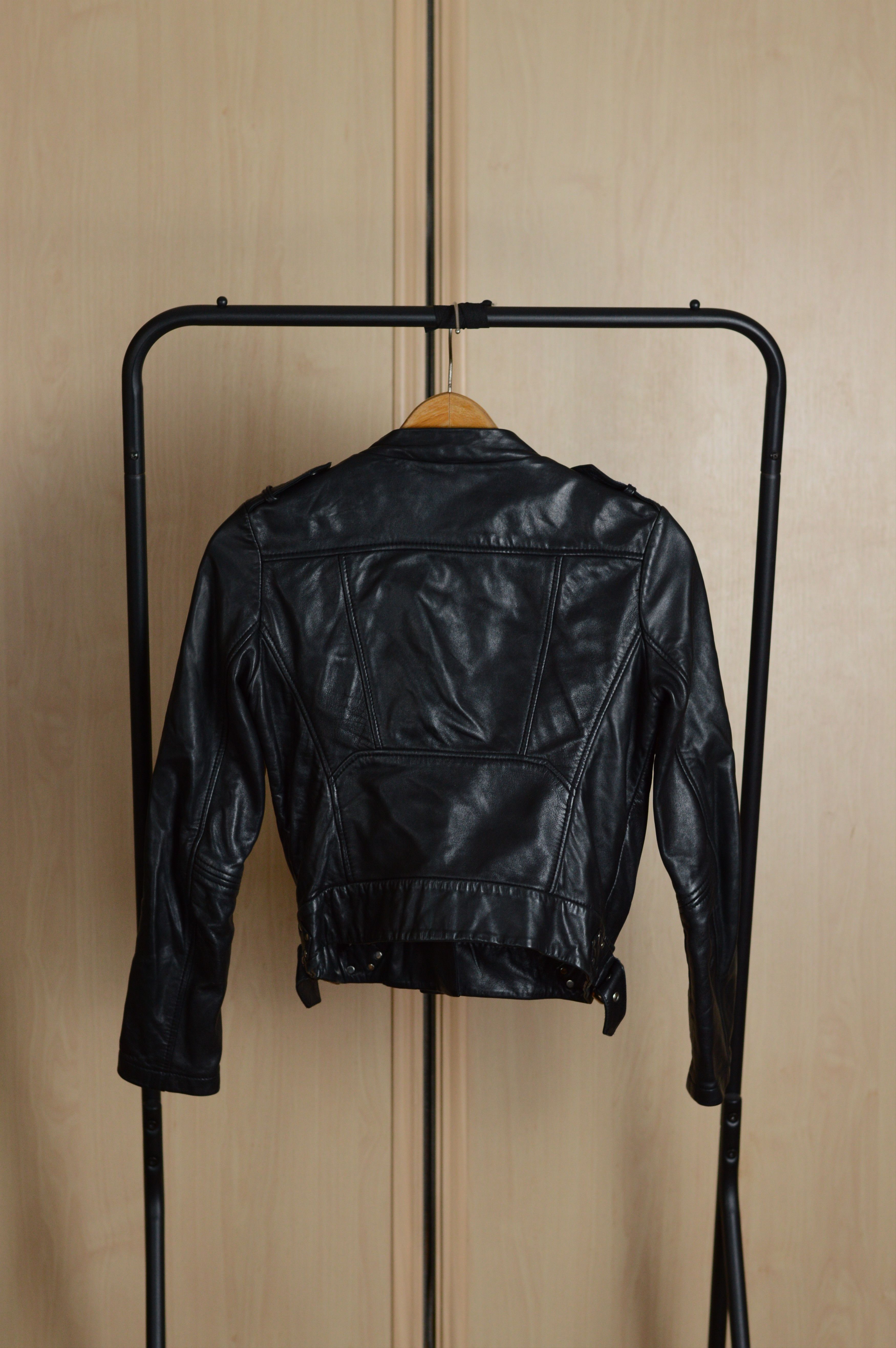 Maje Maje Lamb Skin Biker Jacket Size XS / US 0-2 / IT 36-38 - 4 Thumbnail