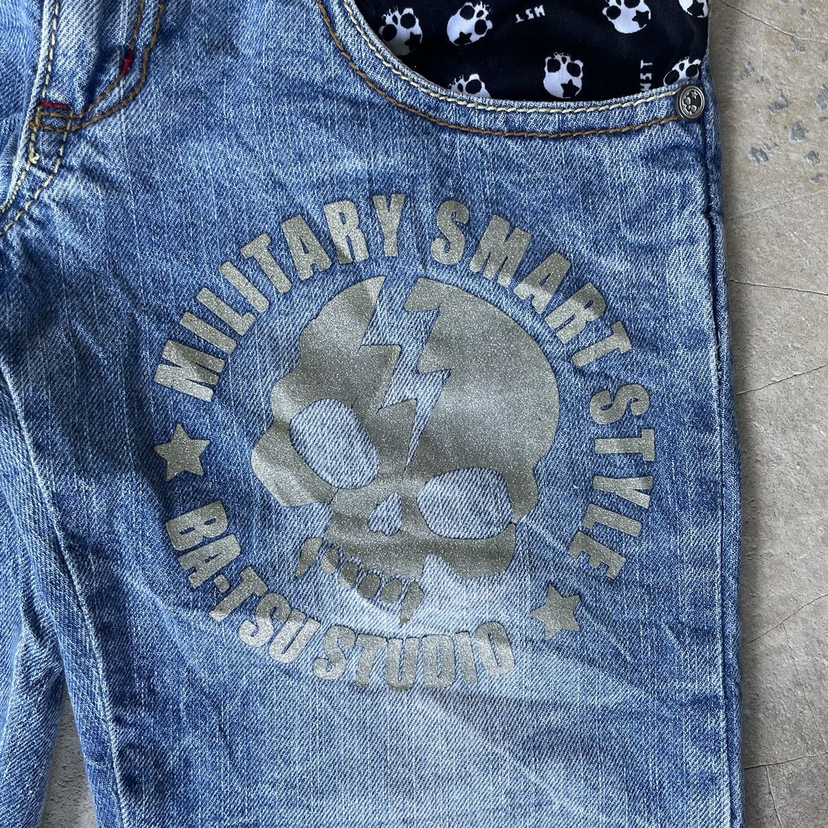 Hysteric Glamour 2000s Batsu Studio Skull Poem Double Waist Punk Jeans Size US 29 - 7 Thumbnail