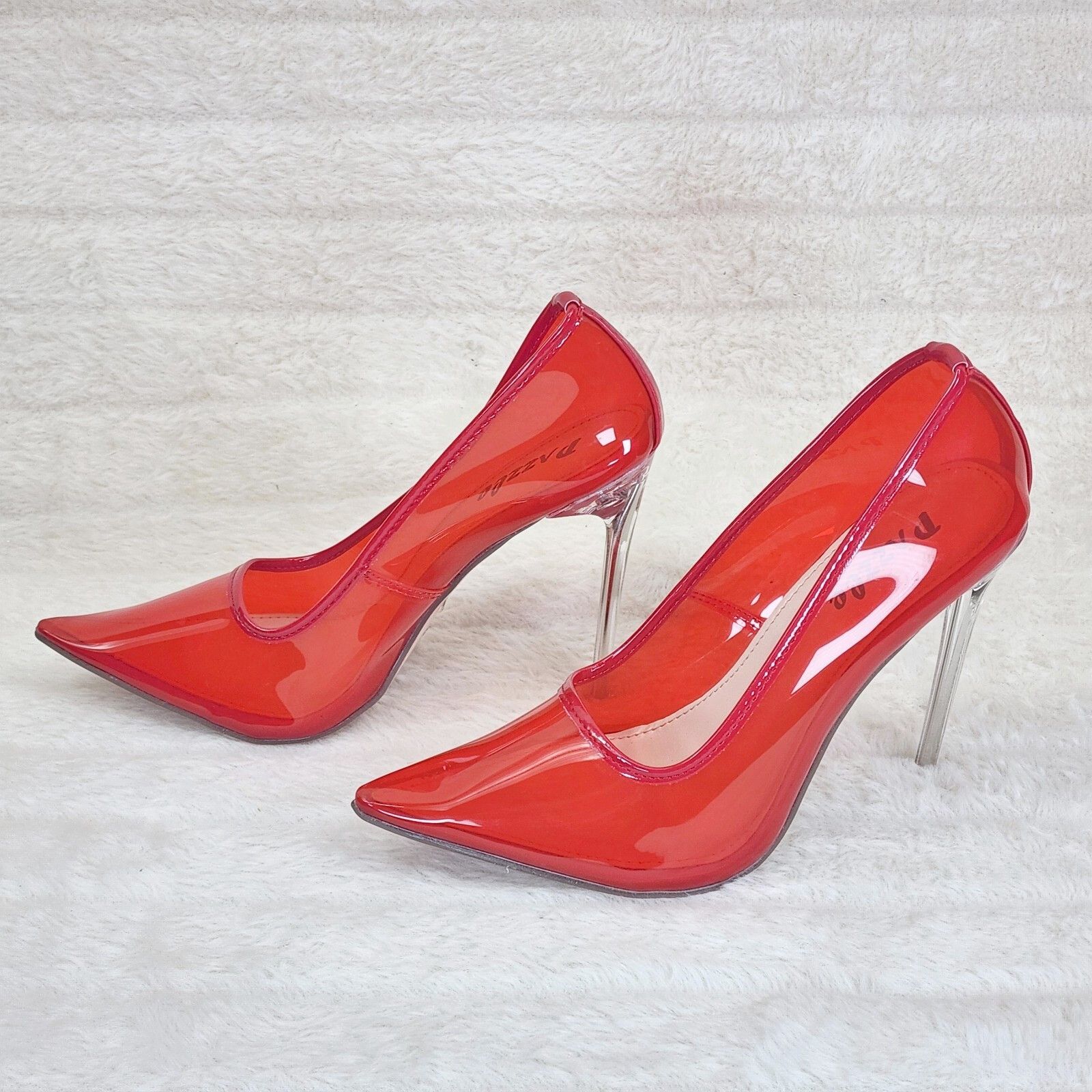 Other PVC Jelly Translucent High Heel Pointy Toe Stiletto Pumps Sh Size US 9 / IT 39 - 4 Thumbnail
