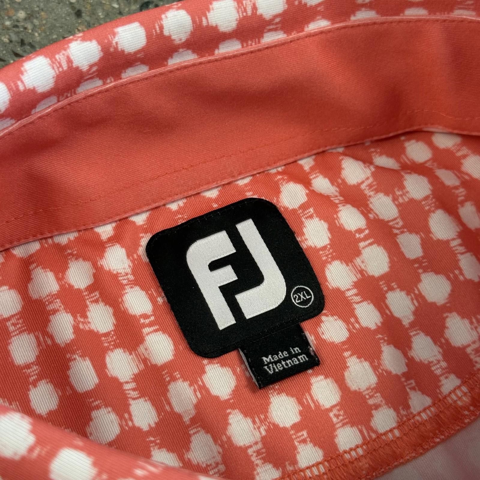 Footjoy FootJoy Polo Shirt Mens 2XL Golf Quintero Stretch Dot Print Size US XXL / EU 58 / 5 - 11 Thumbnail