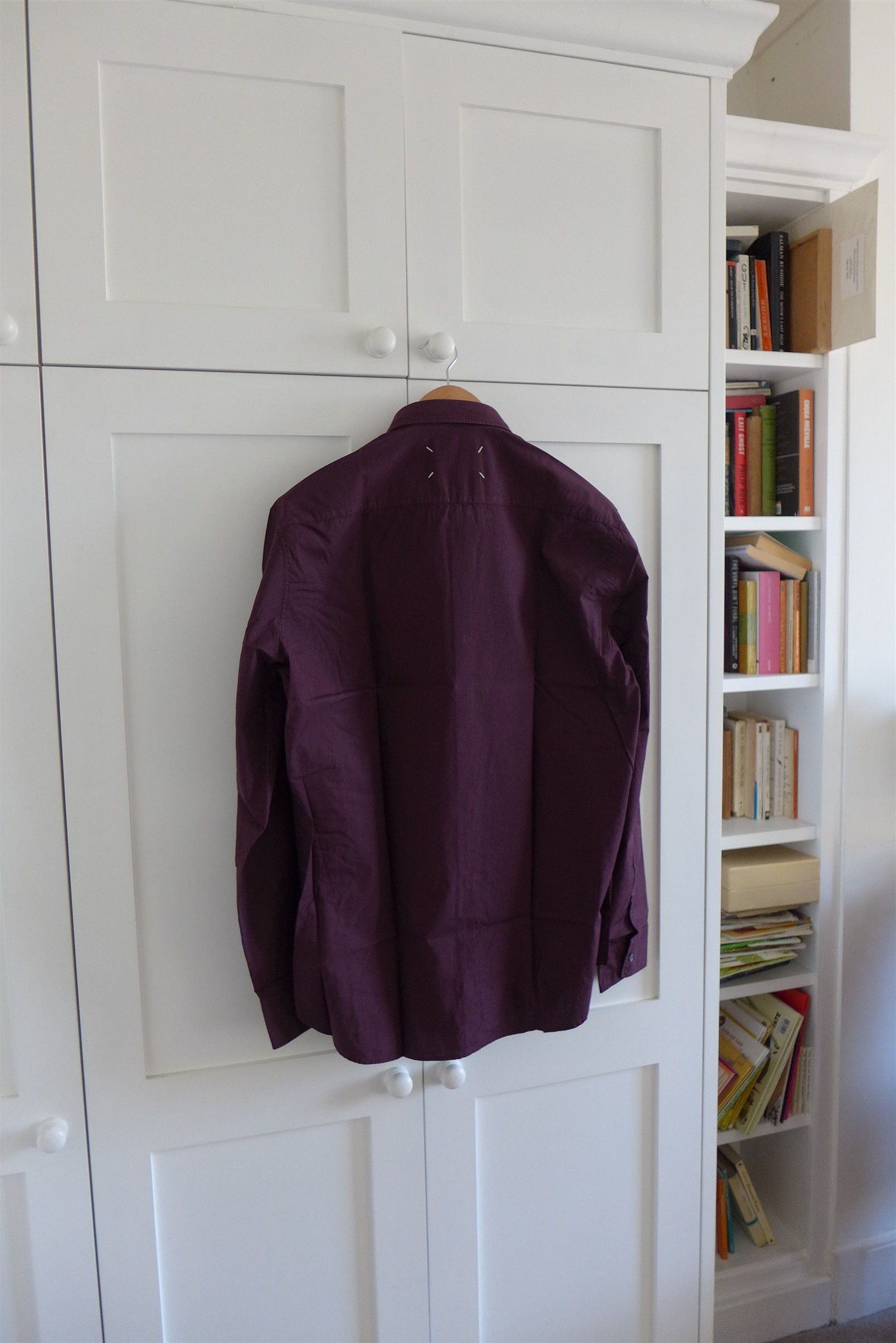 Maison Margiela Margiela Faux Pocket Shirt - Burgundy Cotton Size US L / EU 52-54 / 3 - 6 Thumbnail