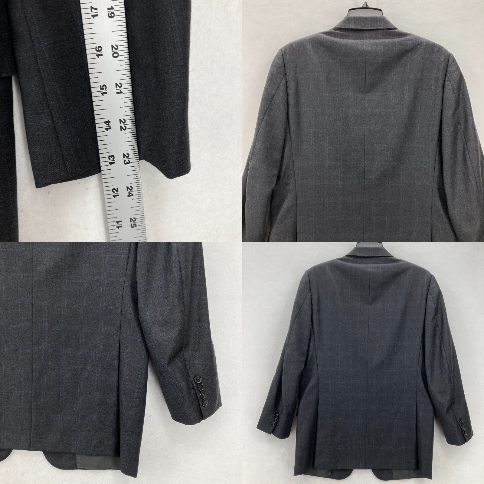 Ermenegildo Zegna Ermenegildo Zegna Blazer Sport Coat Mens 40 Gray Plaid Wool 2 Button Switzerland Jacket Coat Blazer Mens 40 Gray Plaid Wool Switzerland Size 40R - 9 Thumbnail