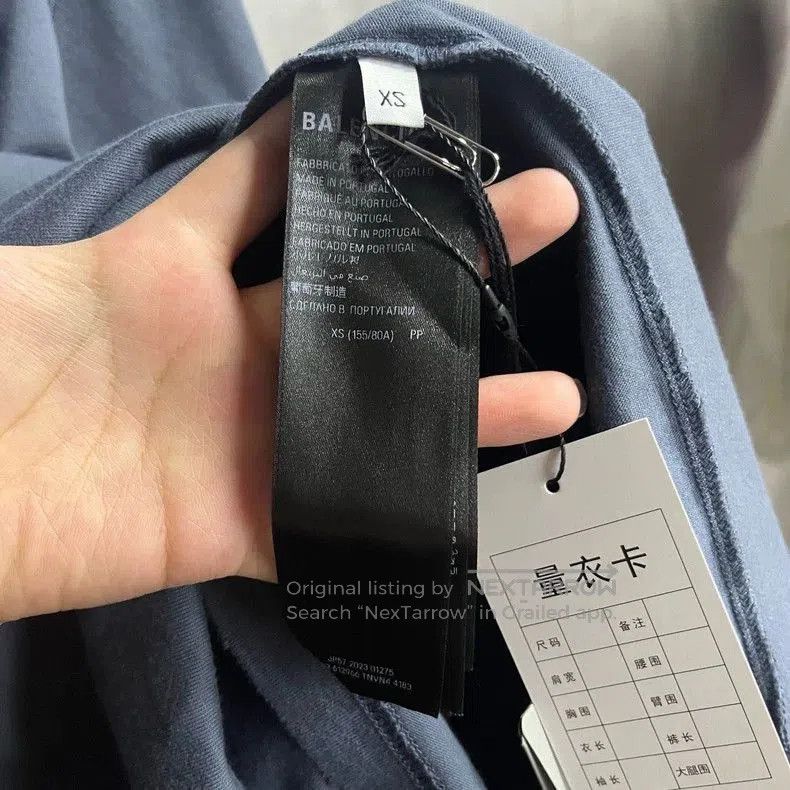 Balenciaga Balenciaga Washed Blue Logo Print T-shirt. Size US XS / EU 42 / 0 - 3 Thumbnail