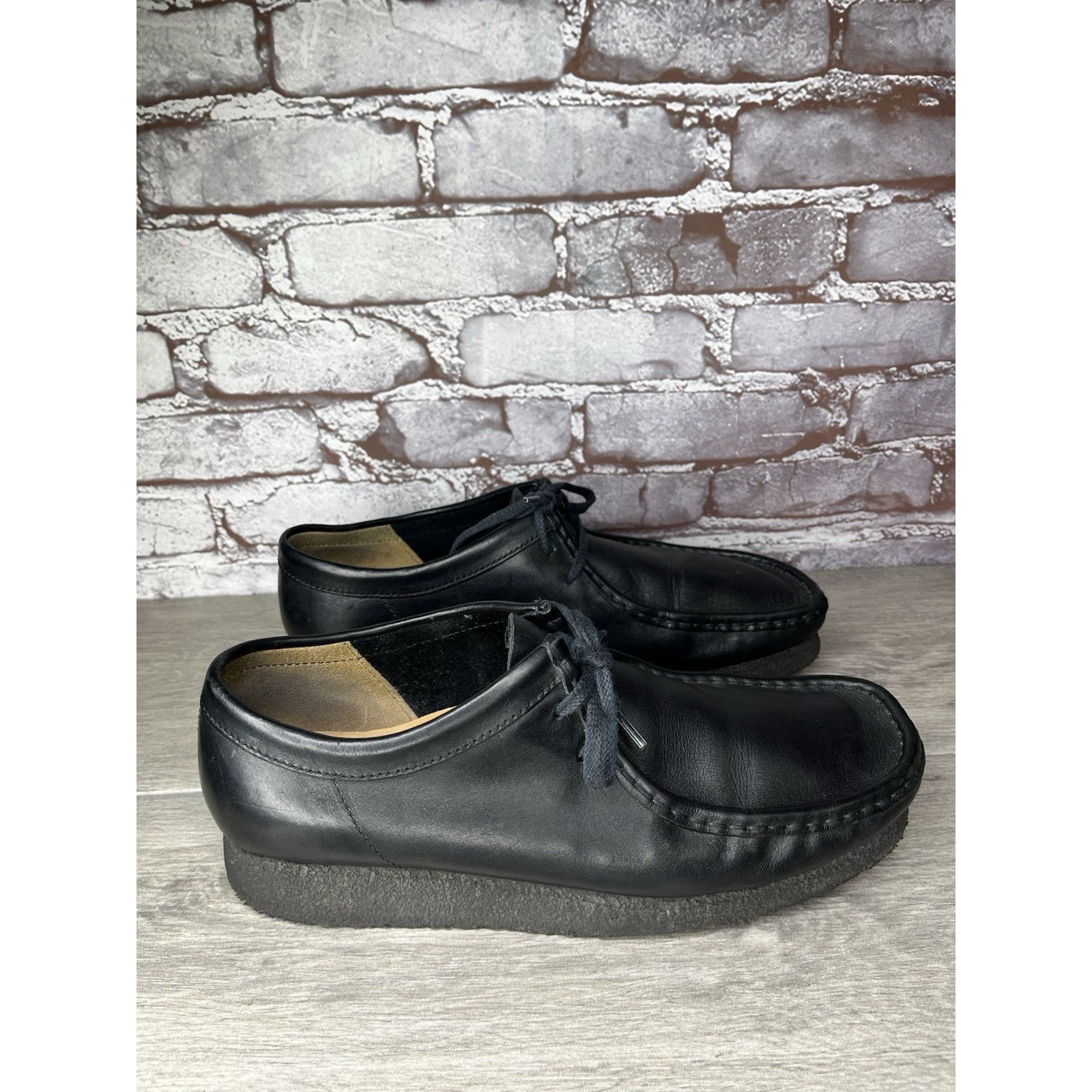Clarks Clarks Wallabees Black Leather Moccasins Chukka Boots Shoes Size US 11 / EU 44 - 15 Thumbnail