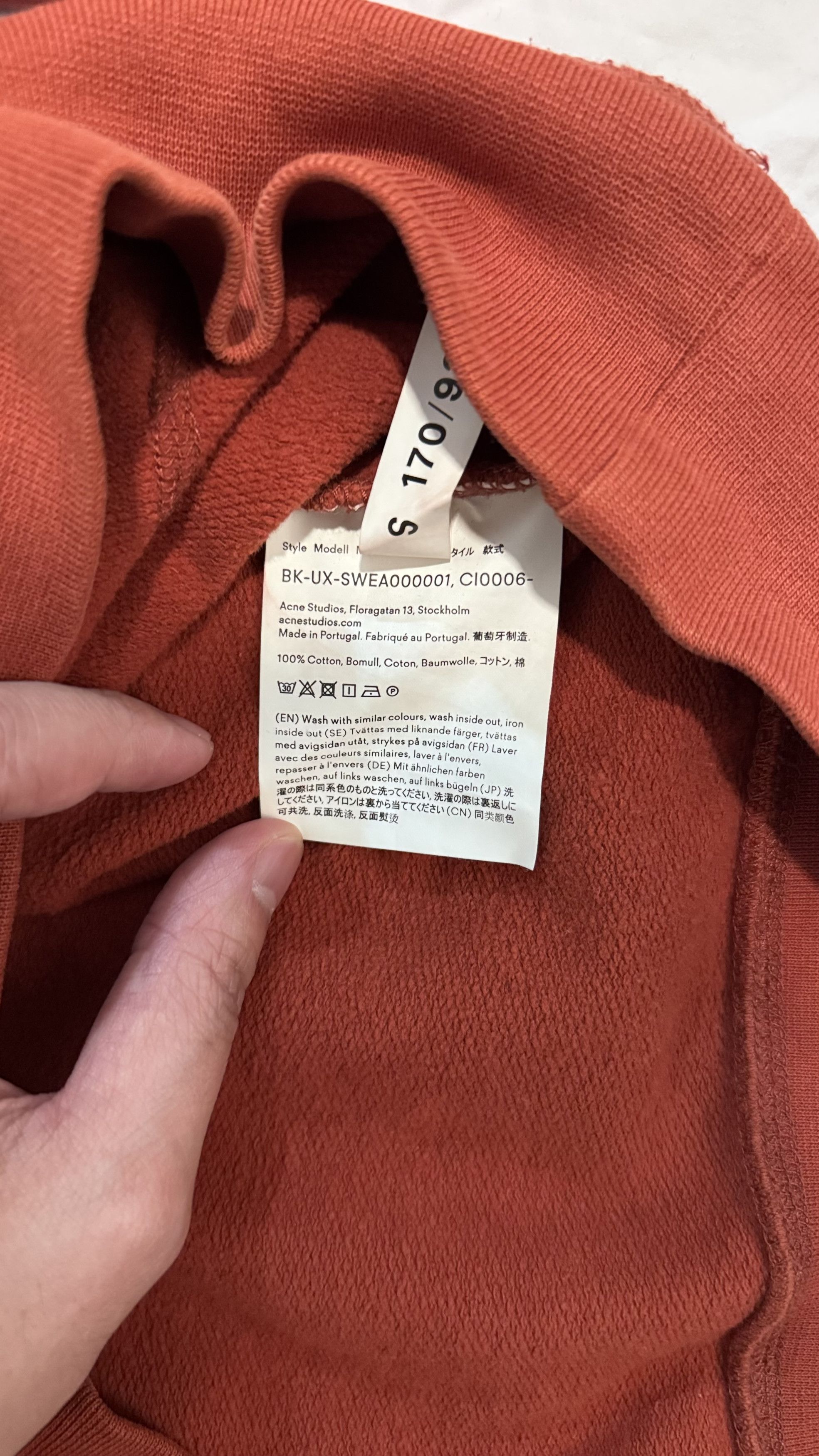 Acne Studios Acne Studios Red Blå Konst Fleece Hoodie Men Small Size US S / EU 44-46 / 1 - 5 Thumbnail