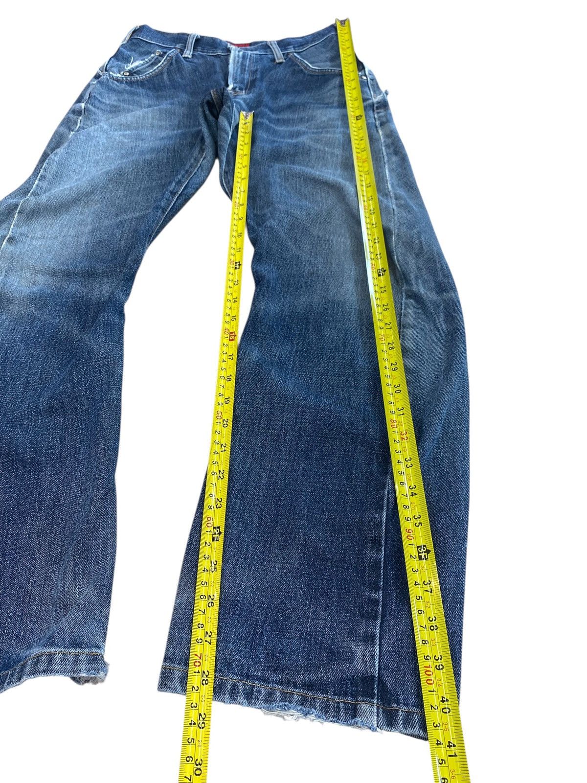 Edwin Edwin Vintage Faded Wash Style Twist Leg Jeans Size US 28 / EU 44 - 11 Thumbnail