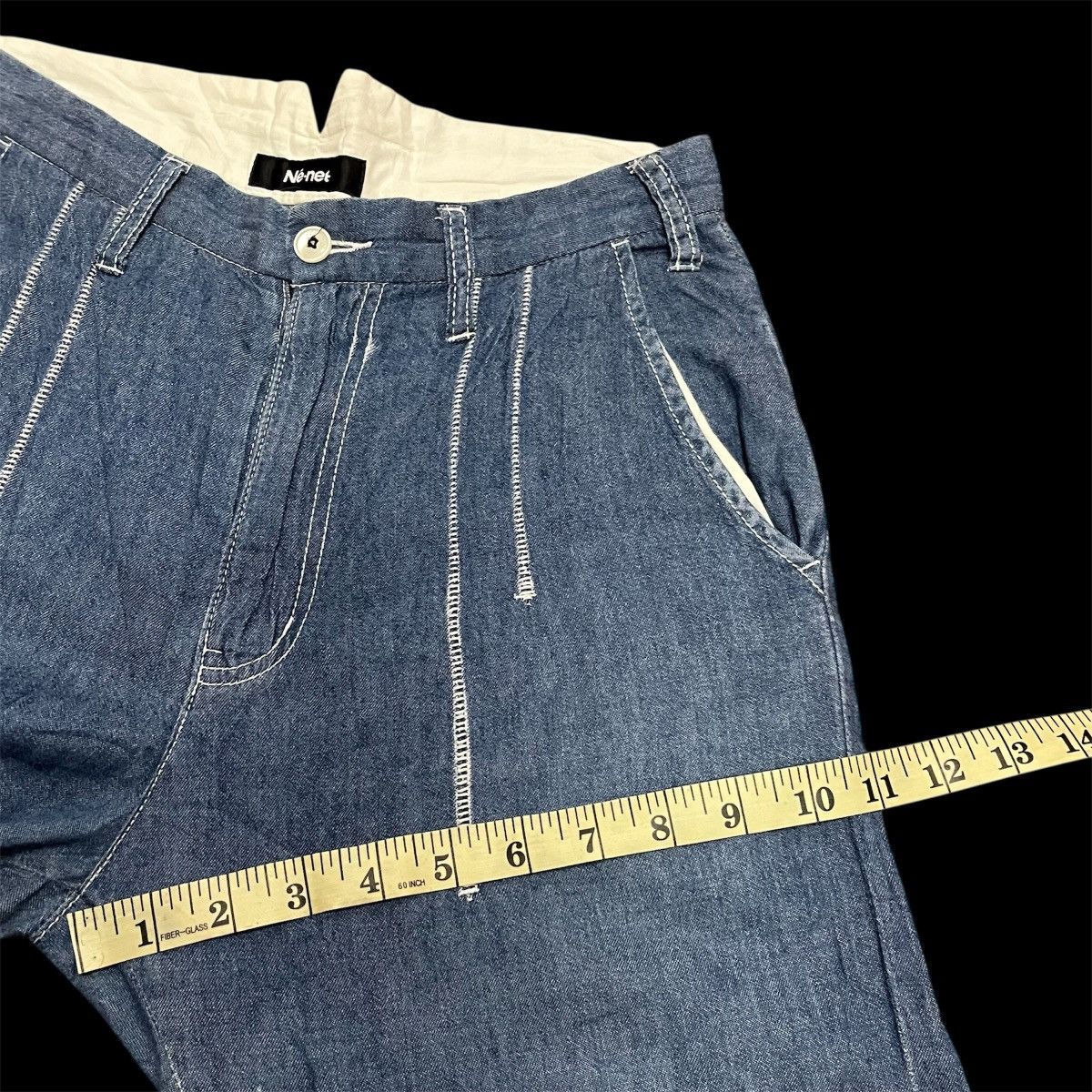 Japanese Brand NE-NET DENIM WIDE-LEG PANTS x ISSEY MIYAKE x SELVAGE Size US 29 - 8 Thumbnail