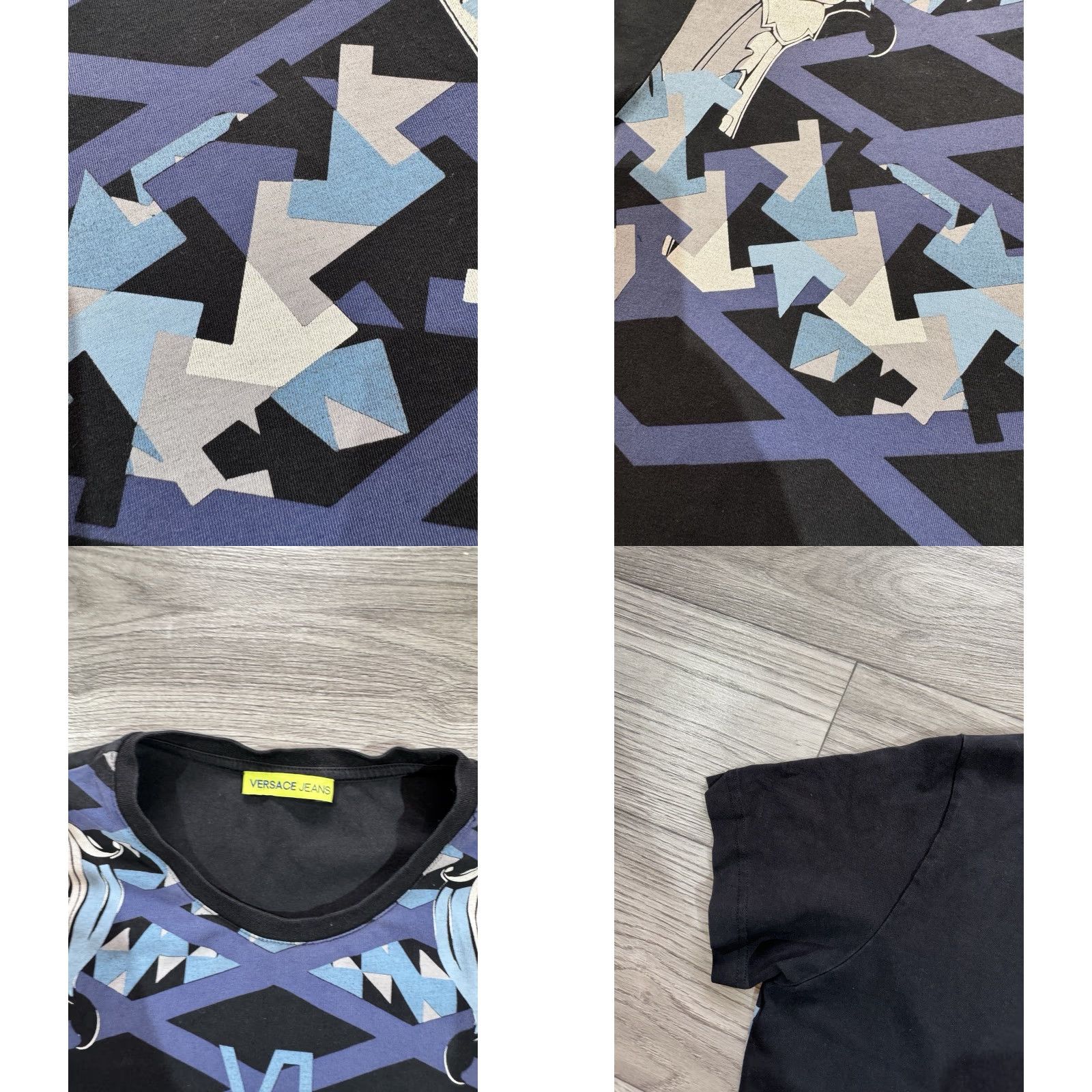 Versace Jeans Couture Versace Jeans Shirt Mens Large Navy Graphic Print Short Sleeve T-Shirt Size US L / EU 52-54 / 3 - 8 Thumbnail