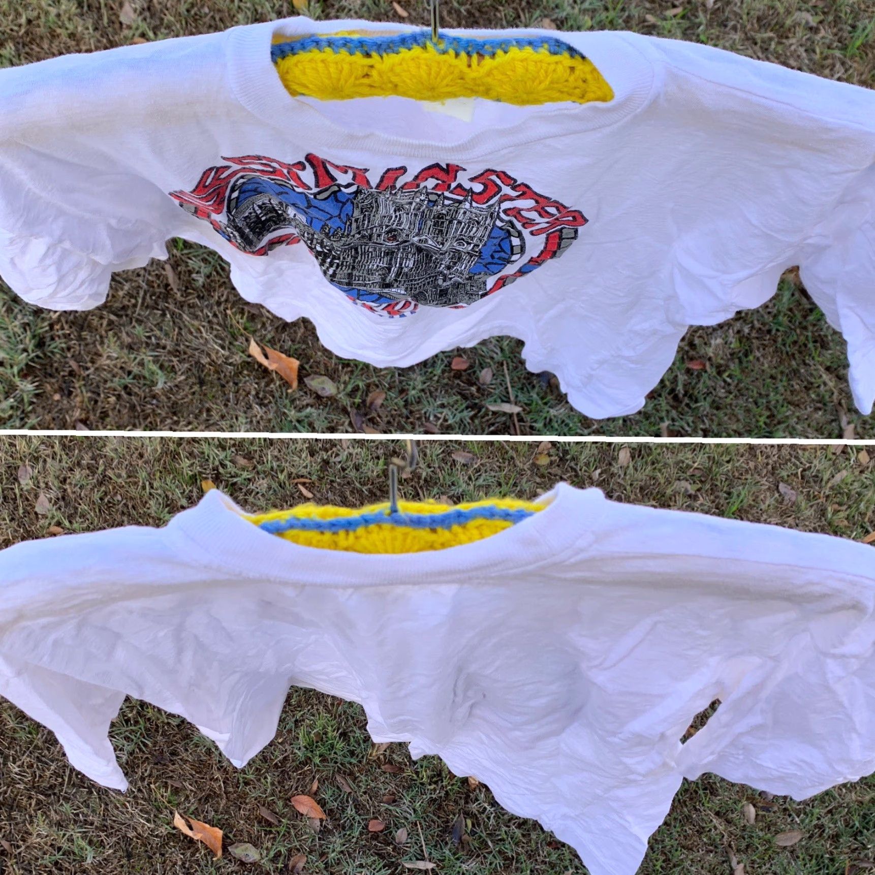 Vintage VINTAGE Westminster Abbey London Shirt Womens 90s Single Stitch Cropped White Cotton Graphic Boxy TGC 1990s Size ONE SIZE - 6 Thumbnail