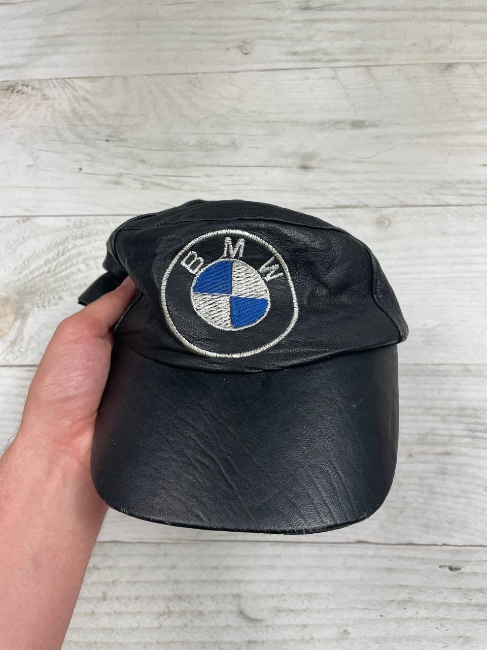 Vintage Vintage BMW Leather Cap 90s Racing NASCAR Size ONE SIZE - 8 Thumbnail