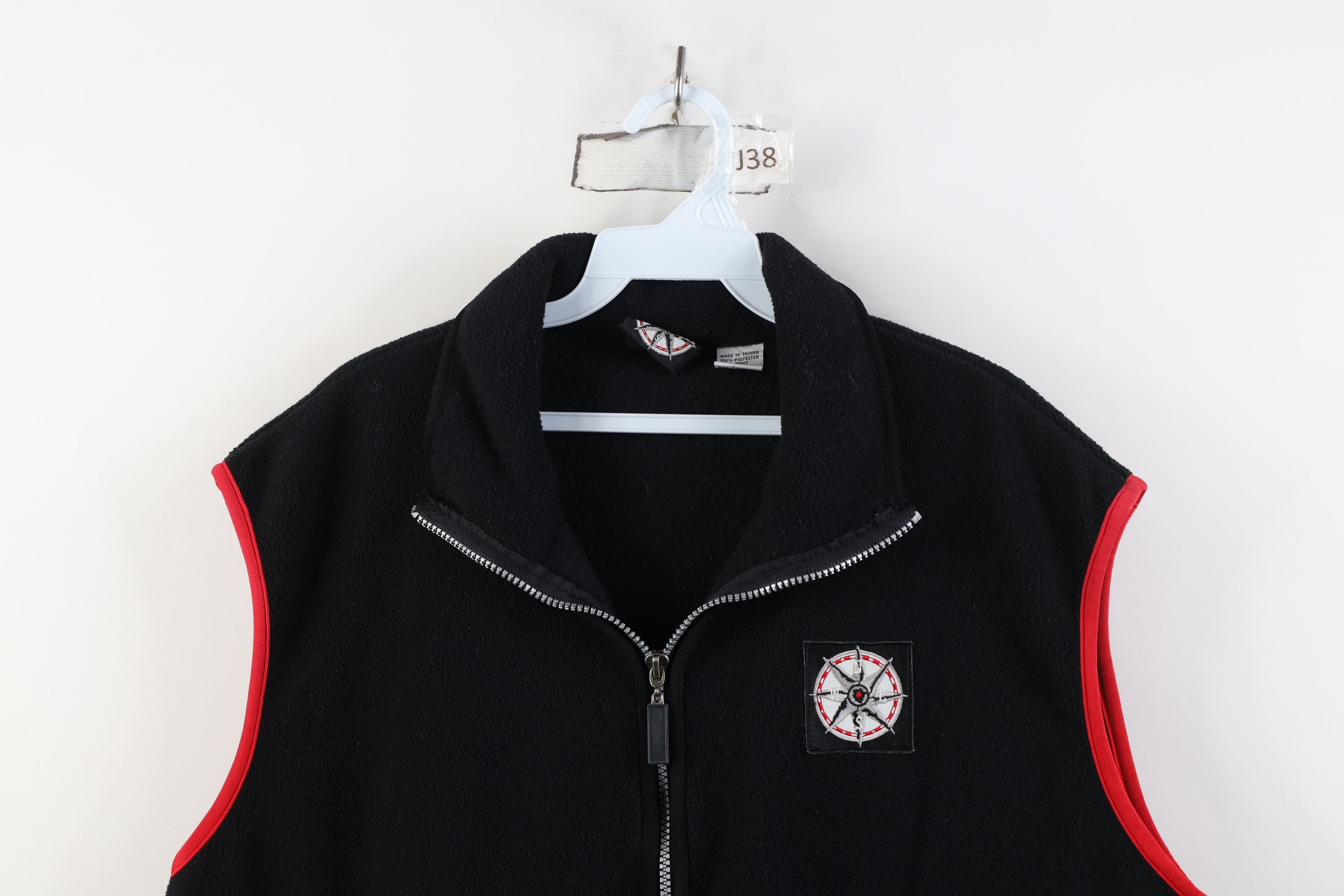 Marlboro Vintage 90s Marlboro Full Zip Fleece Vest Jacket Black Size US M / EU 48-50 / 2 - 2 Thumbnail