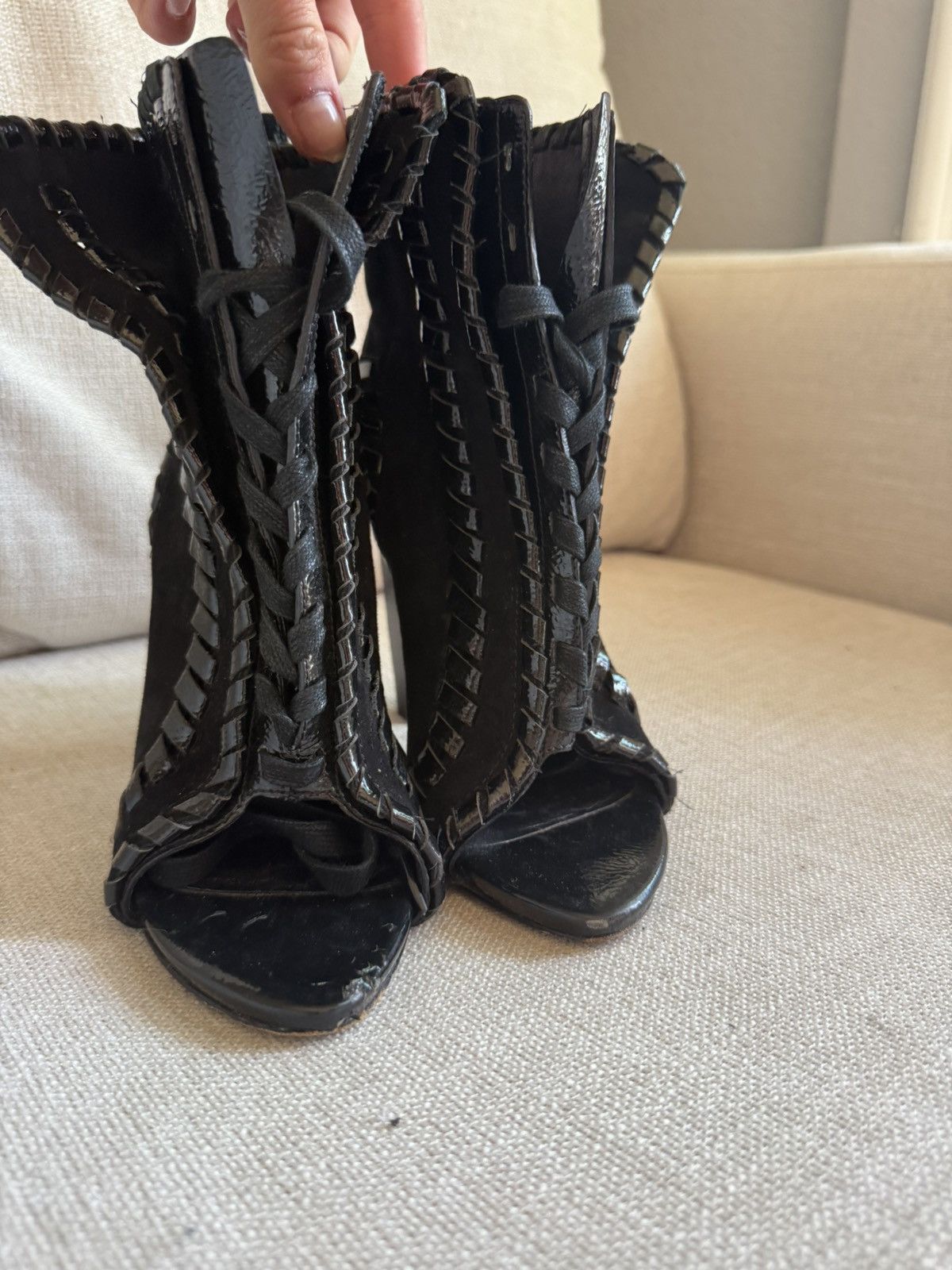 Alexander Wang Suede Heeled Booties Size US 5 / IT 35 - 9 Thumbnail