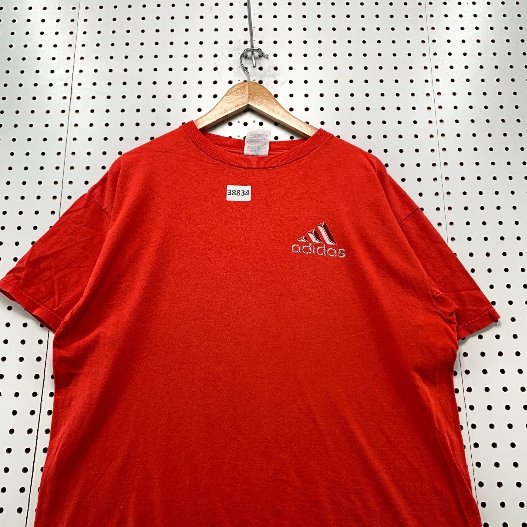 Adidas VINTAGE Adidas Shirt Mens Large Red Striped Logo USA Short Sleeve Size US L / EU 52-54 / 3 - 3 Thumbnail