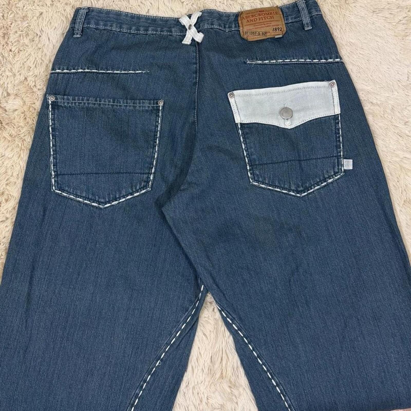 Abercrombie & Fitch Vintage Abercrombie & Fitch unique stiching denim jeans Size 32" / US 10 / IT 46 - 3 Thumbnail