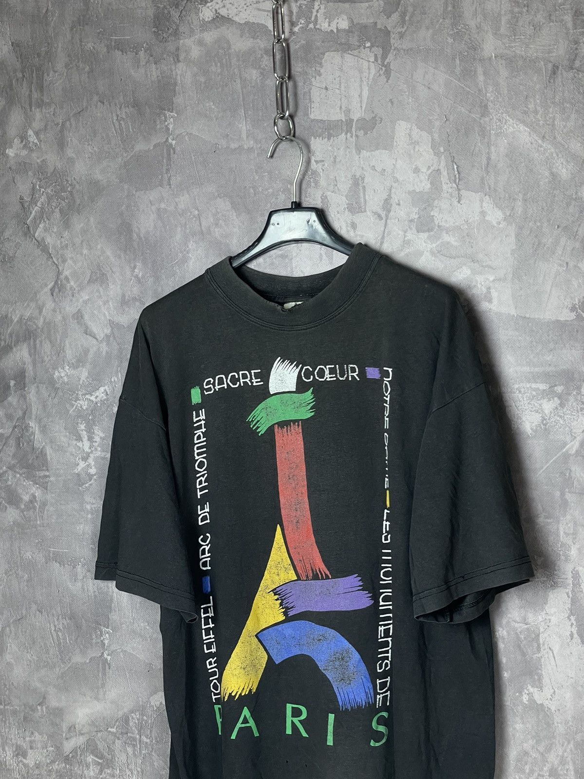 Vintage Avant Garde Y2K Overprint Distressed Notre Dame T shirt Size US L / EU 52-54 / 3 - 7 Thumbnail