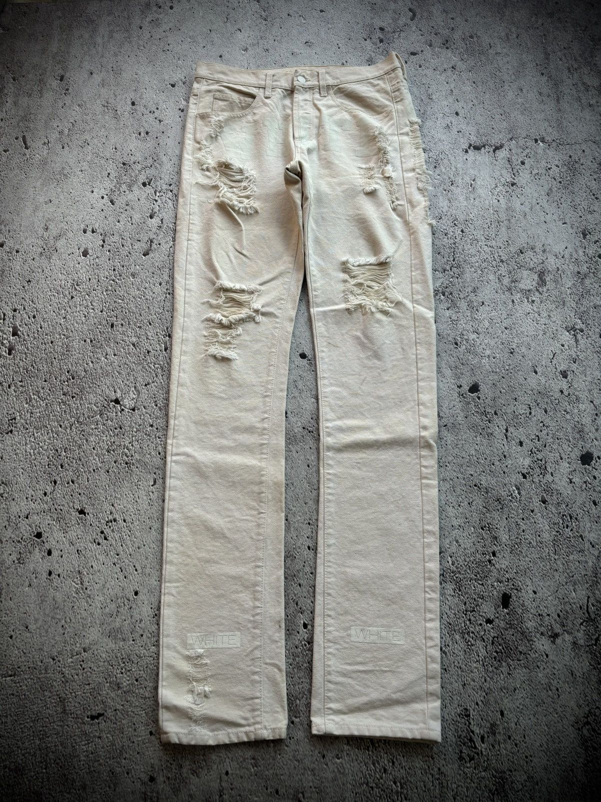 Off-White Off-White Distressed Jeans Size US 31 - 1 Thumbnail