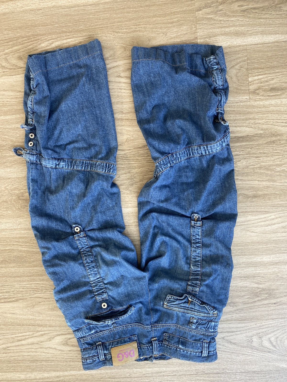 Dolce & Gabbana GRAIL 2001 D&G adjustable parachute denim pants Size US 30 / EU 46 - 4 Thumbnail