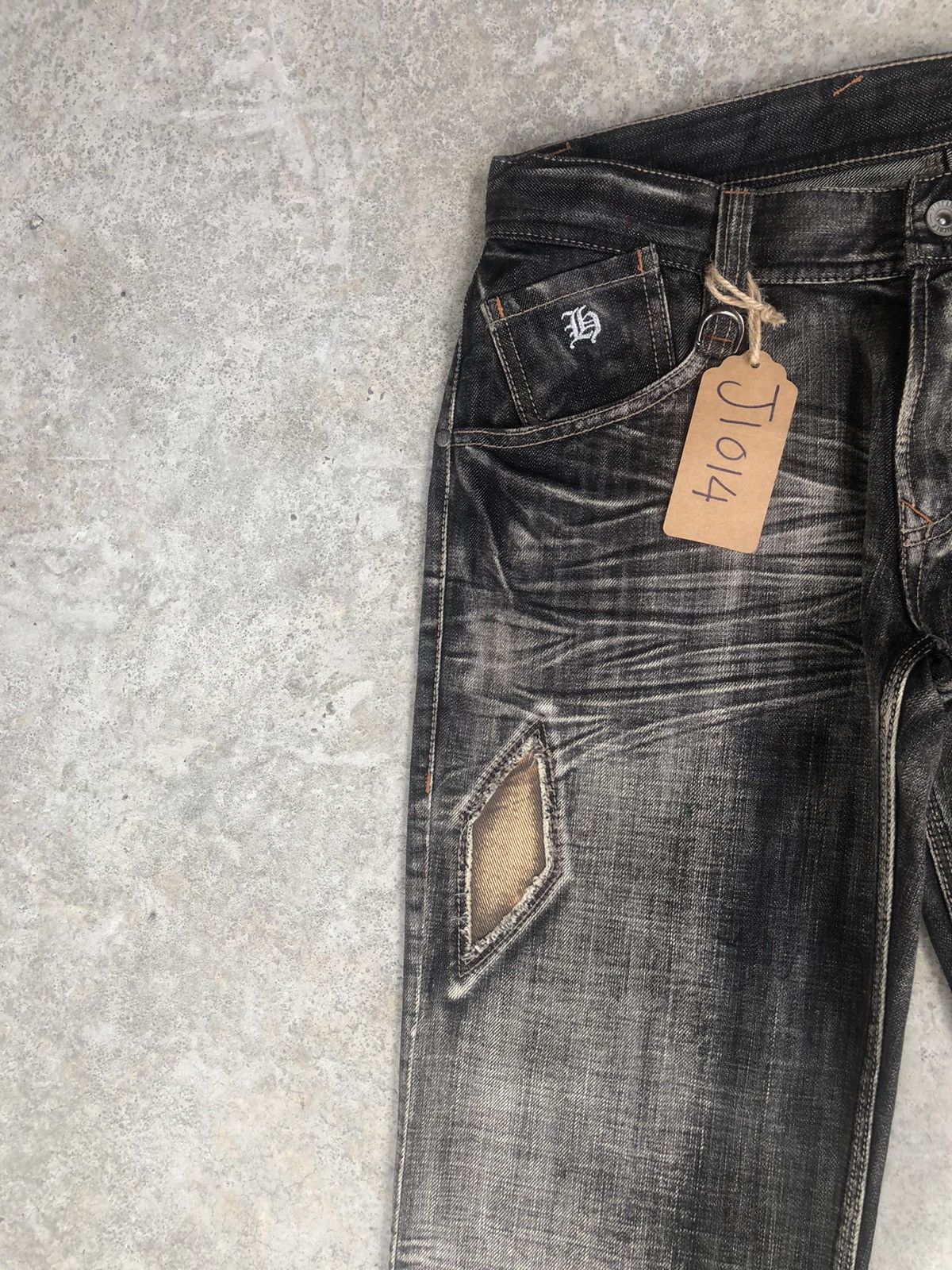 If Six Was Nine Japanese Hideways Flared Jeans Distressed Patchwork Jeans Size US 31 - 4 Thumbnail