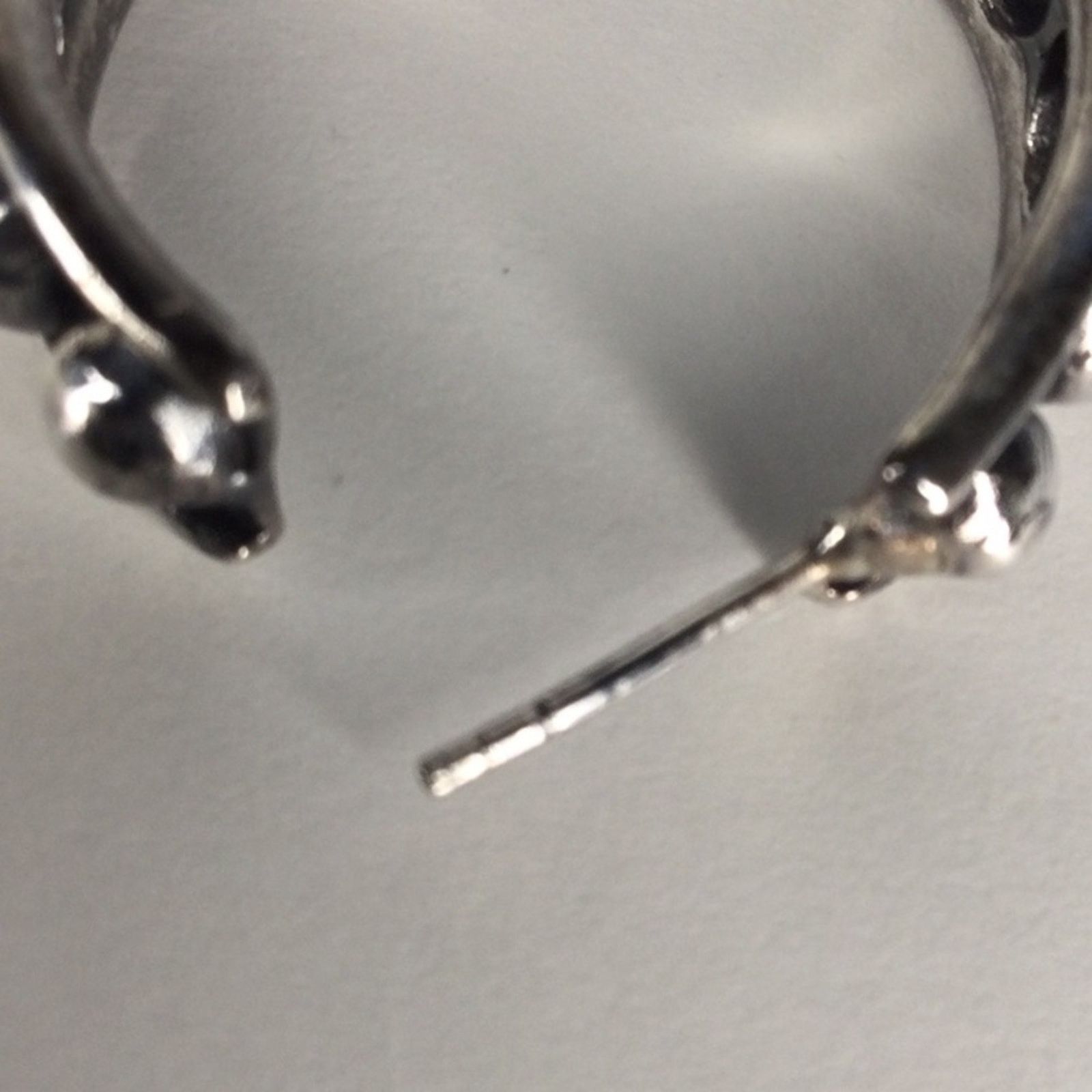 Other Silver & Black Tone Retro 1990's Stud Hoop Earrings Size ONE SIZE - 12 Thumbnail