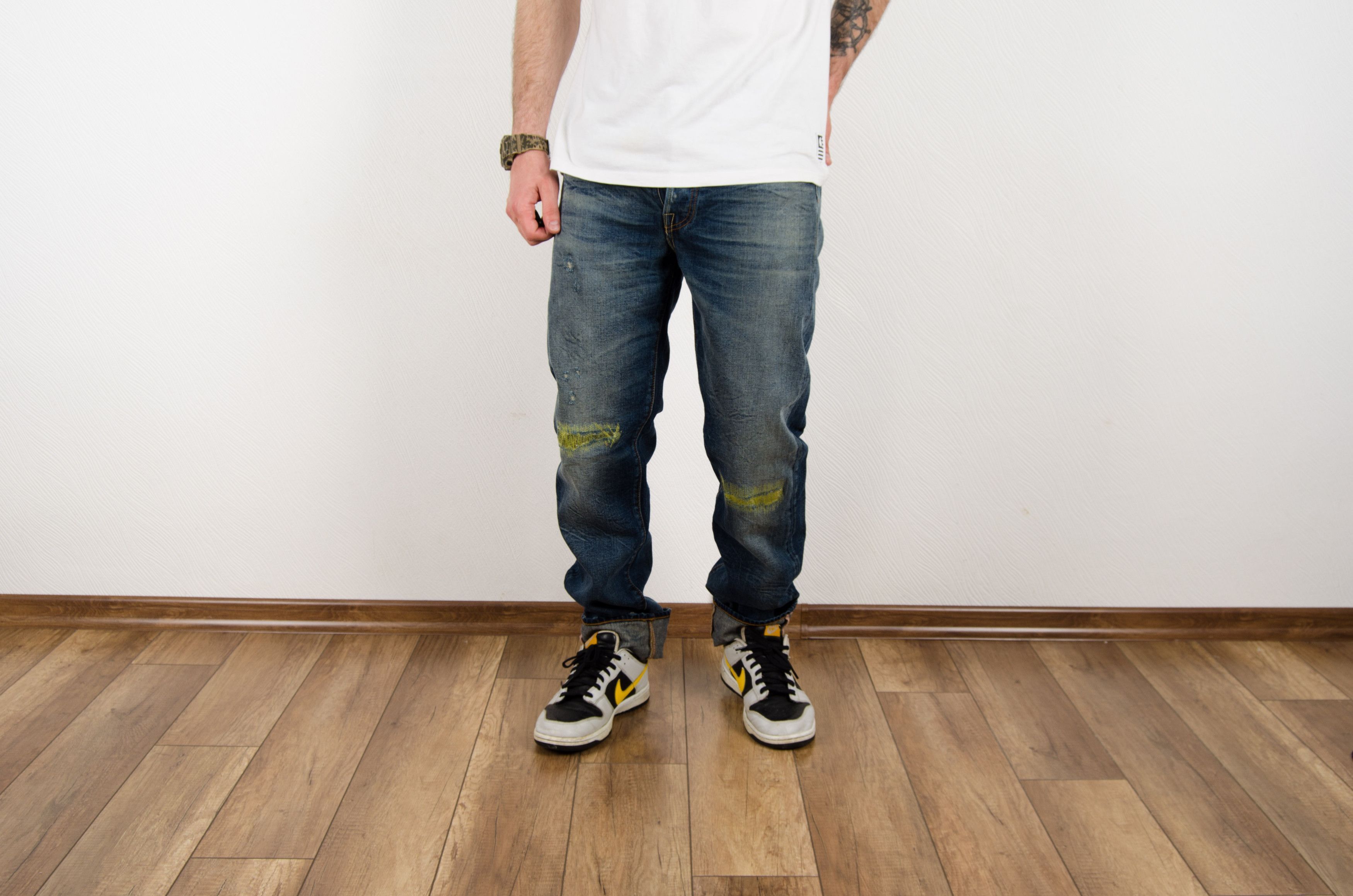 Acne Studios RARE Acne Studios Neon Repair Distressed Denim Jeans Pants Size US 31 - 3 Thumbnail