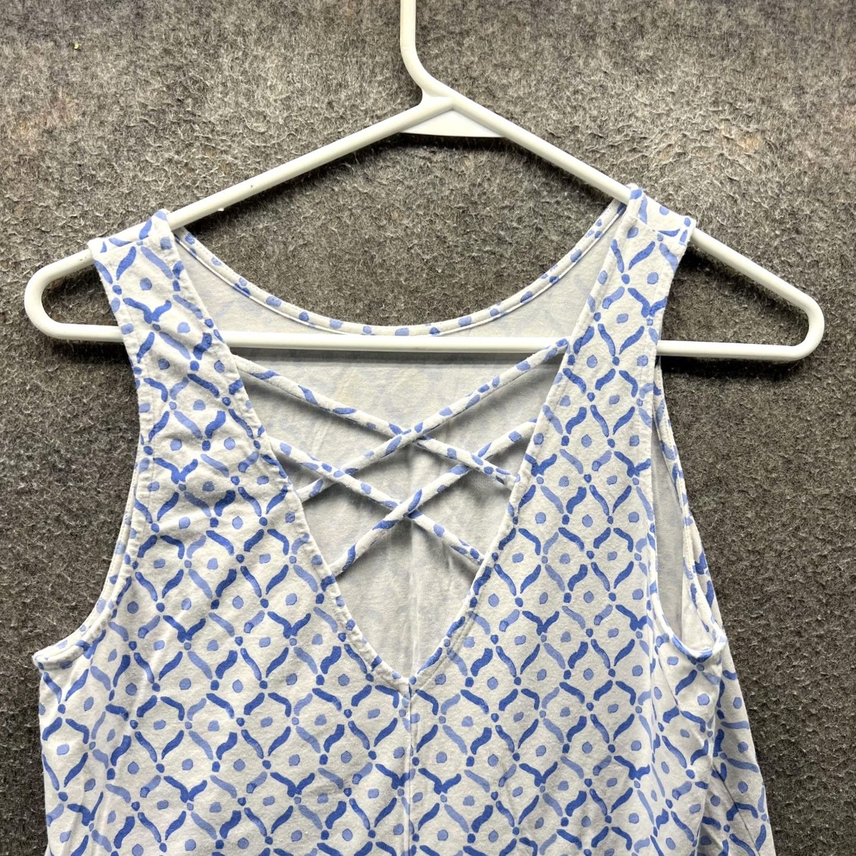 Lilly Pulitzer Lilly Pulitzer Tank Top Womens Small Multicolor Geometric Crisscross Back Sleeveless Scoop Neck Beach Size S / US 4 / IT 40 - 6 Thumbnail